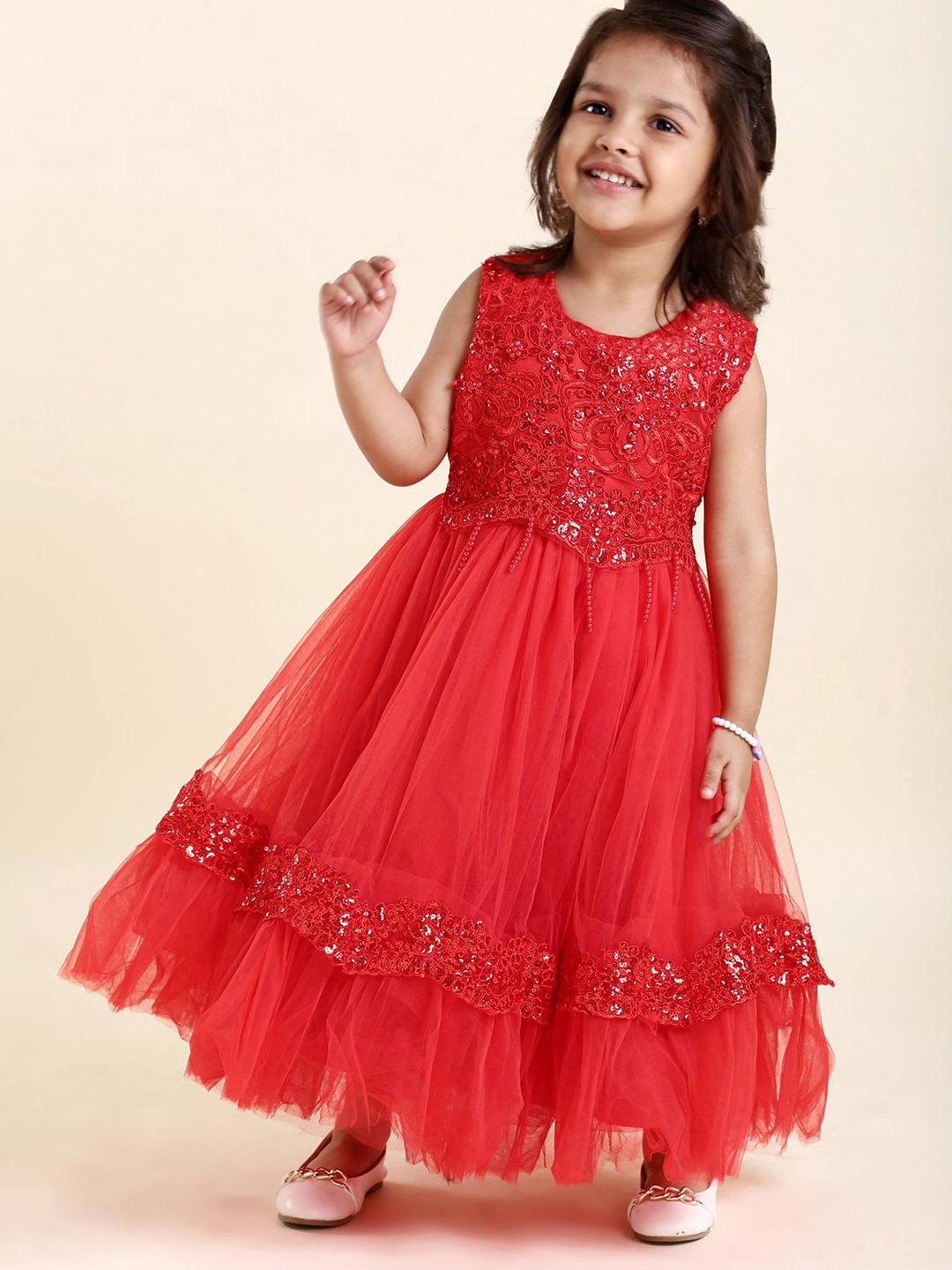 

Mark & Mia Ethnic Motifs Printed Fit and Flare Dress, Red