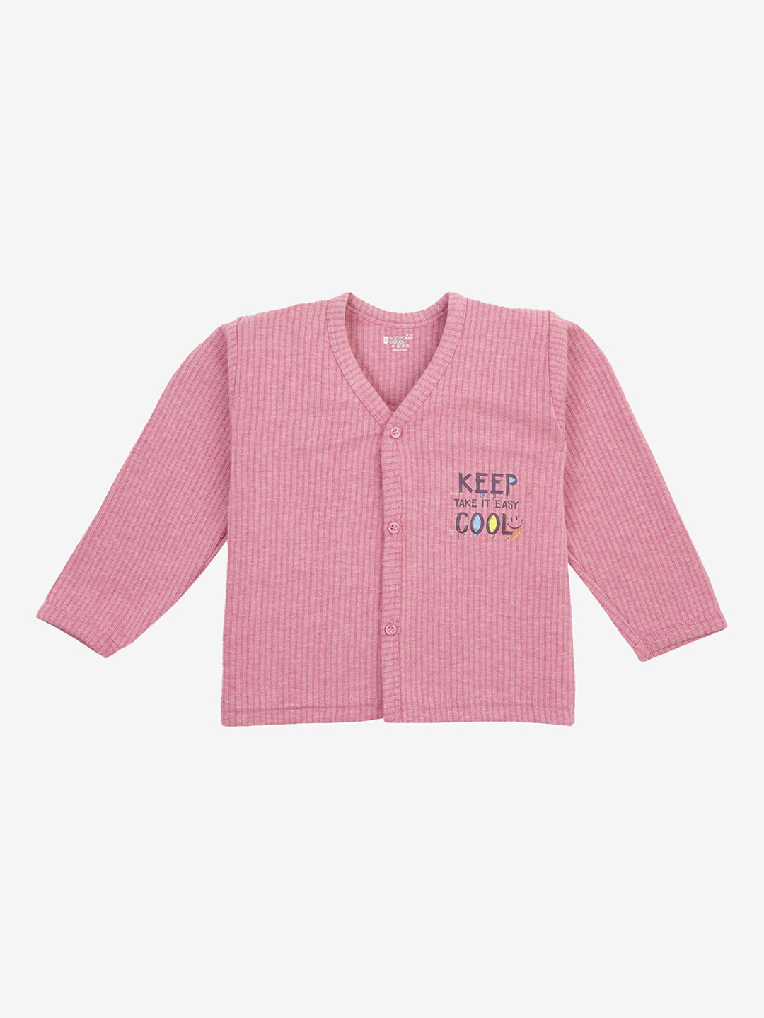 

BODYCARE INSIDER Kids Pack Of 2 Striped Cotton Thermal Tops, Fuchsia