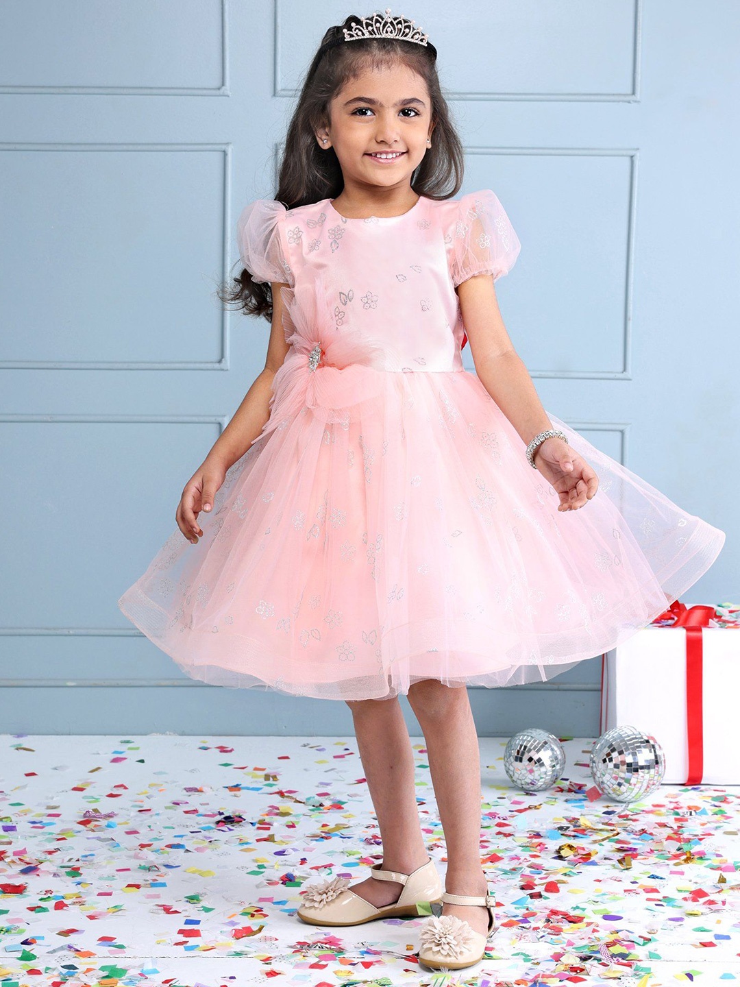 

Mark & Mia Girls Fit And Flare Dress, Peach