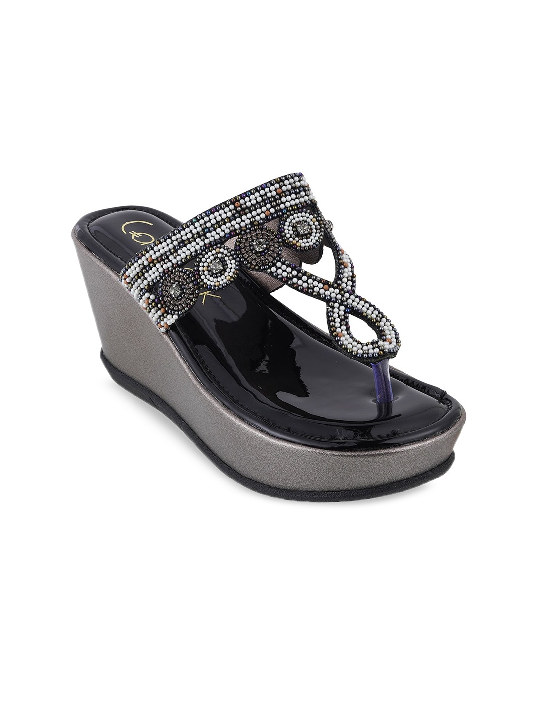 

Catwalk Women Embellished Wedge Heel Sandals, Black