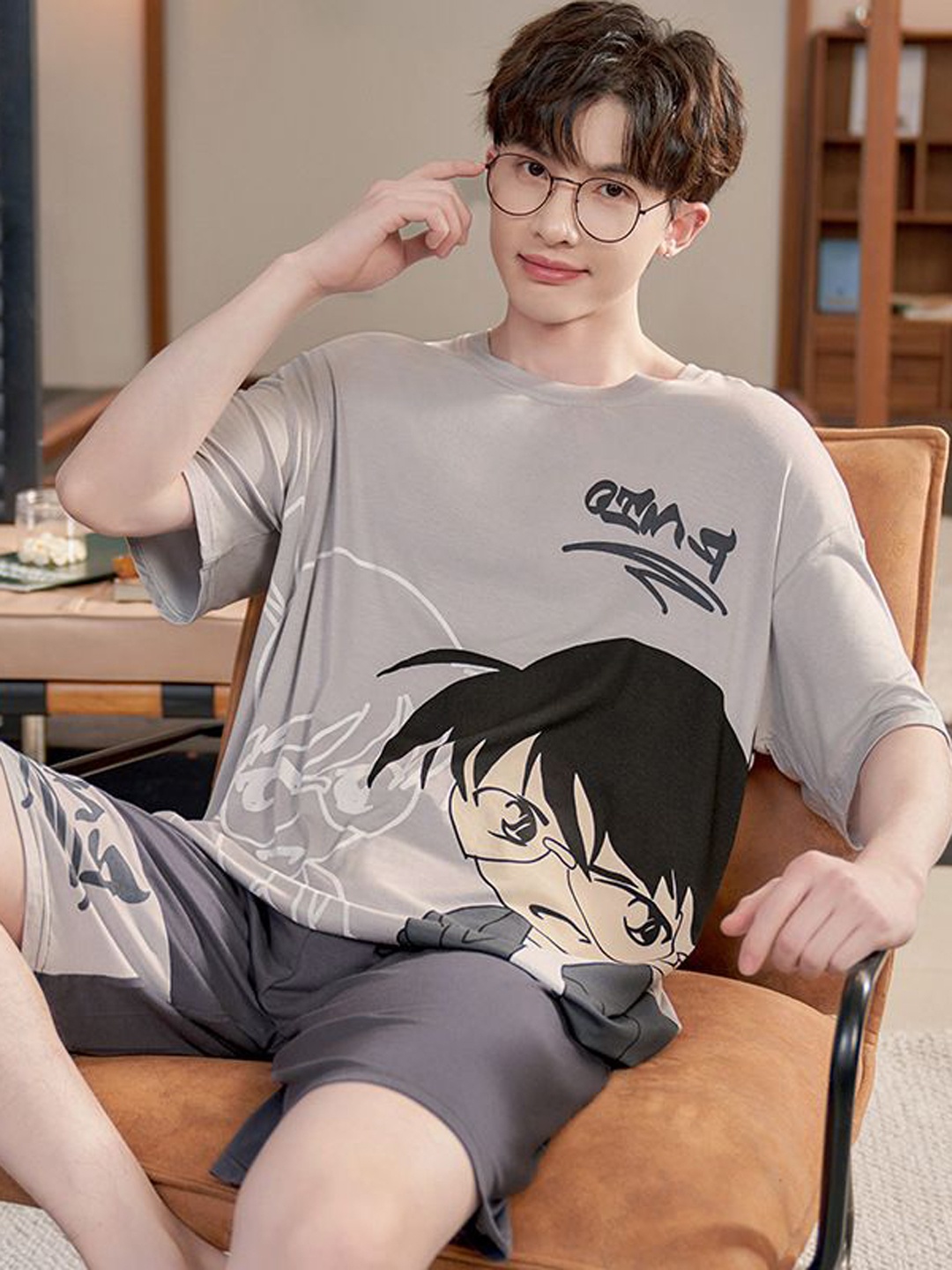 

StyleCast T-Shirt with Shorts Night suit, Grey