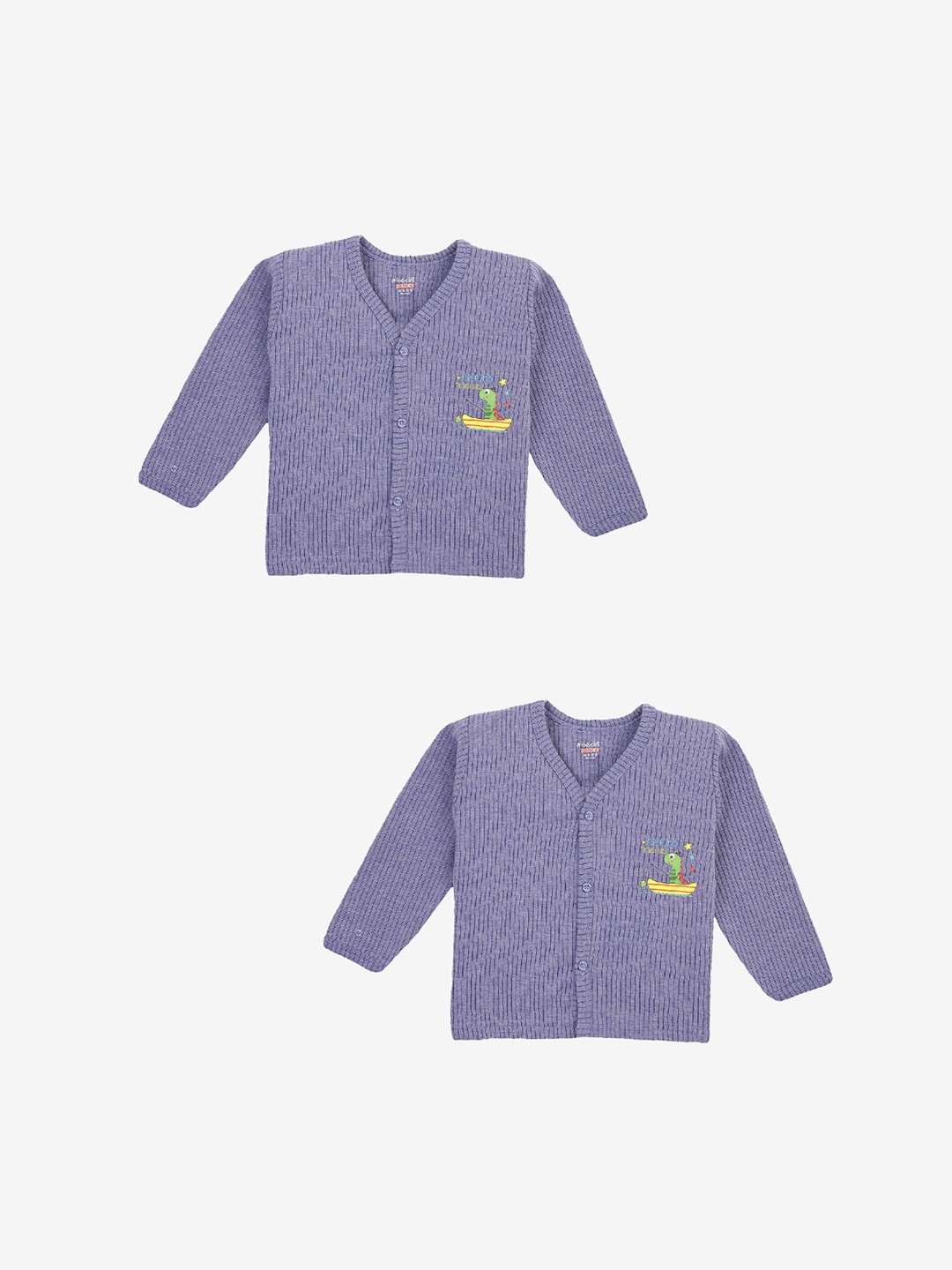 

BODYCARE INSIDER Kids Pack Of 2 Striped Cotton Thermal Tops, Blue