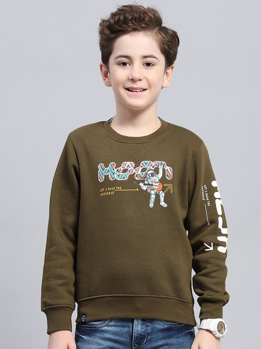

Monte Carlo Boys Winter cotton Sweatshirt, Olive