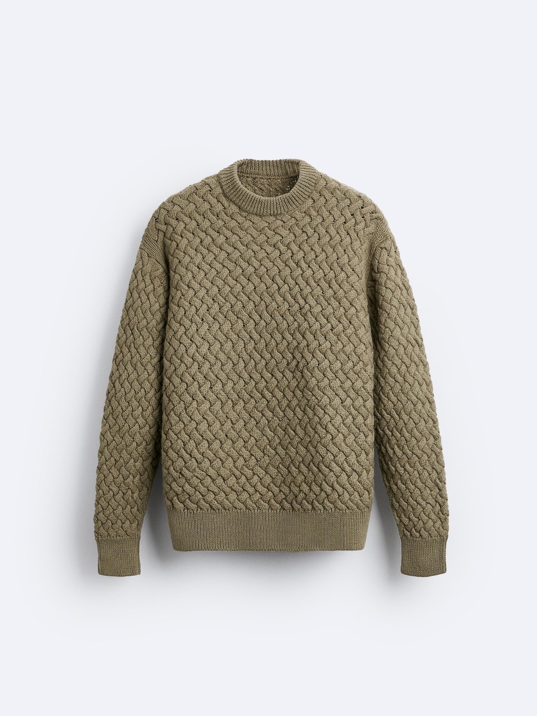 

ZARA Men Khaki Sweaters