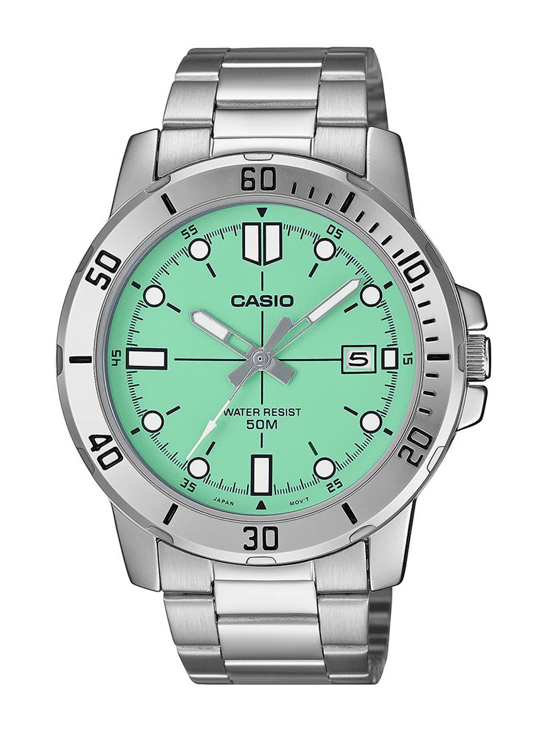 

CASIO Men Dial & Stainless Steel Cuff Straps Analogue Watch A2336, Silver