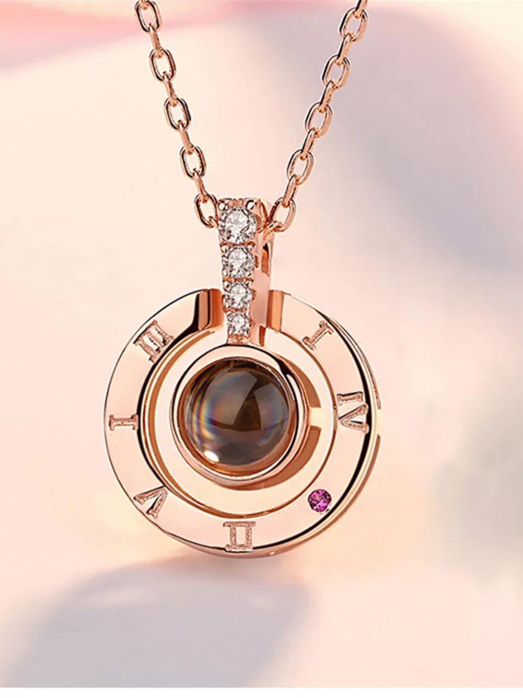 

MYKI Rose Gold-Plated Contemporary Pendants with Chains
