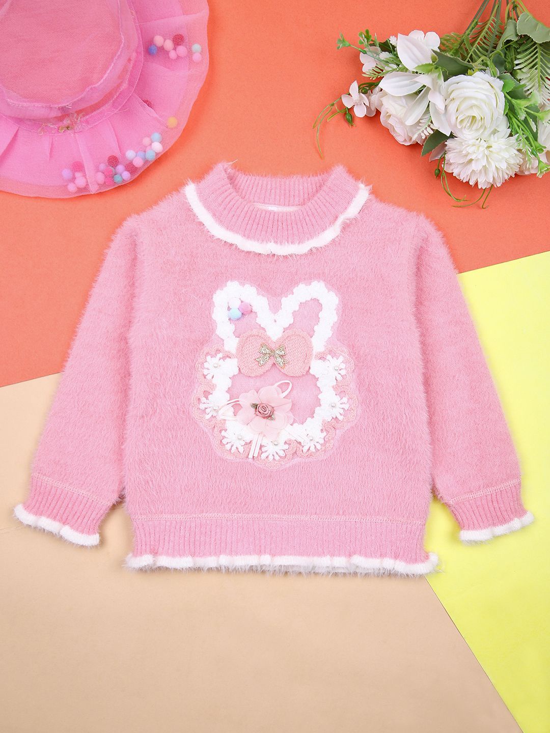 

V-Mart Kids Printed Pullover, Pink