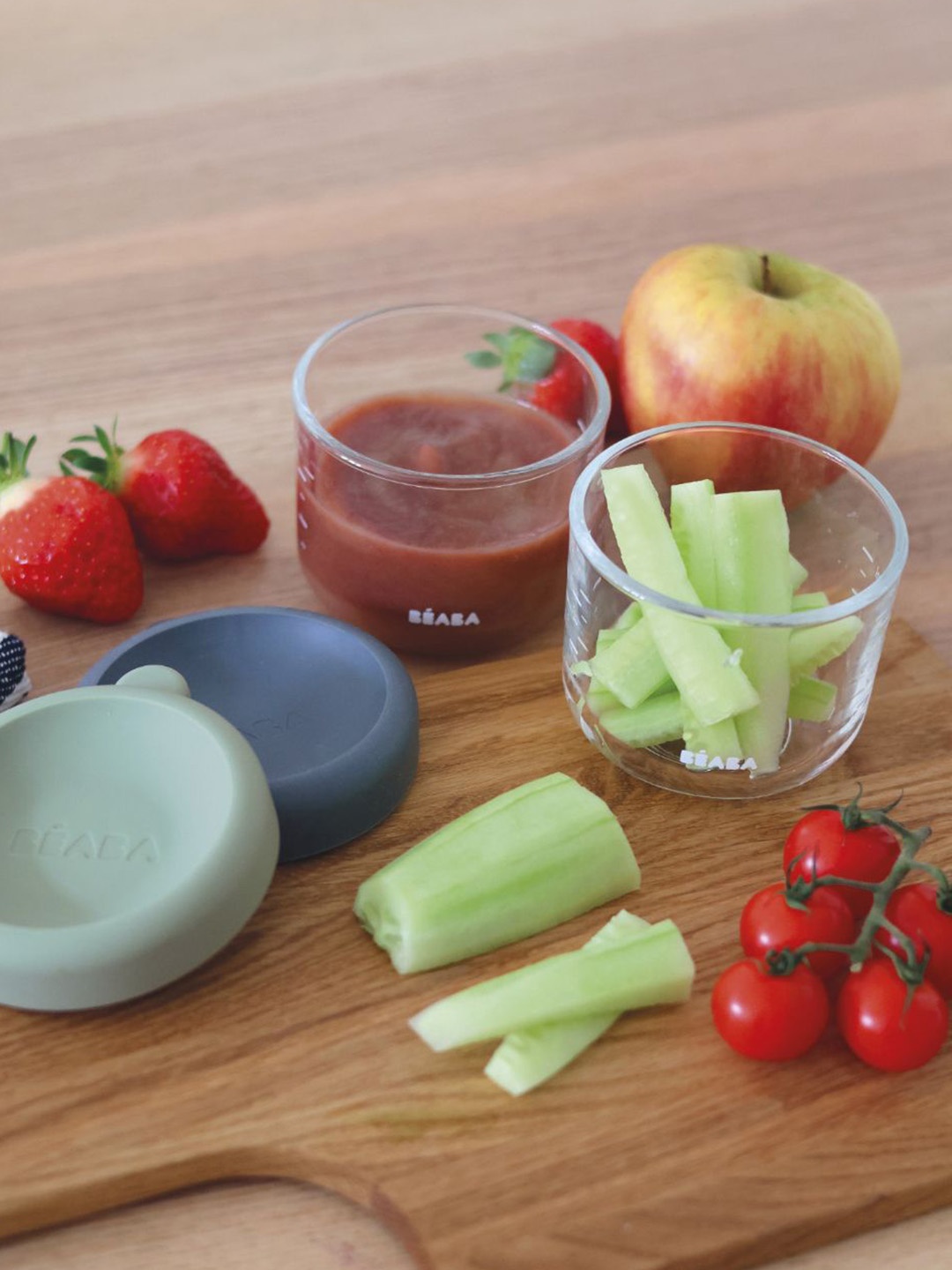 

Beaba Green & Green 2 Pieces Glass Food Storage Containers 150 ml