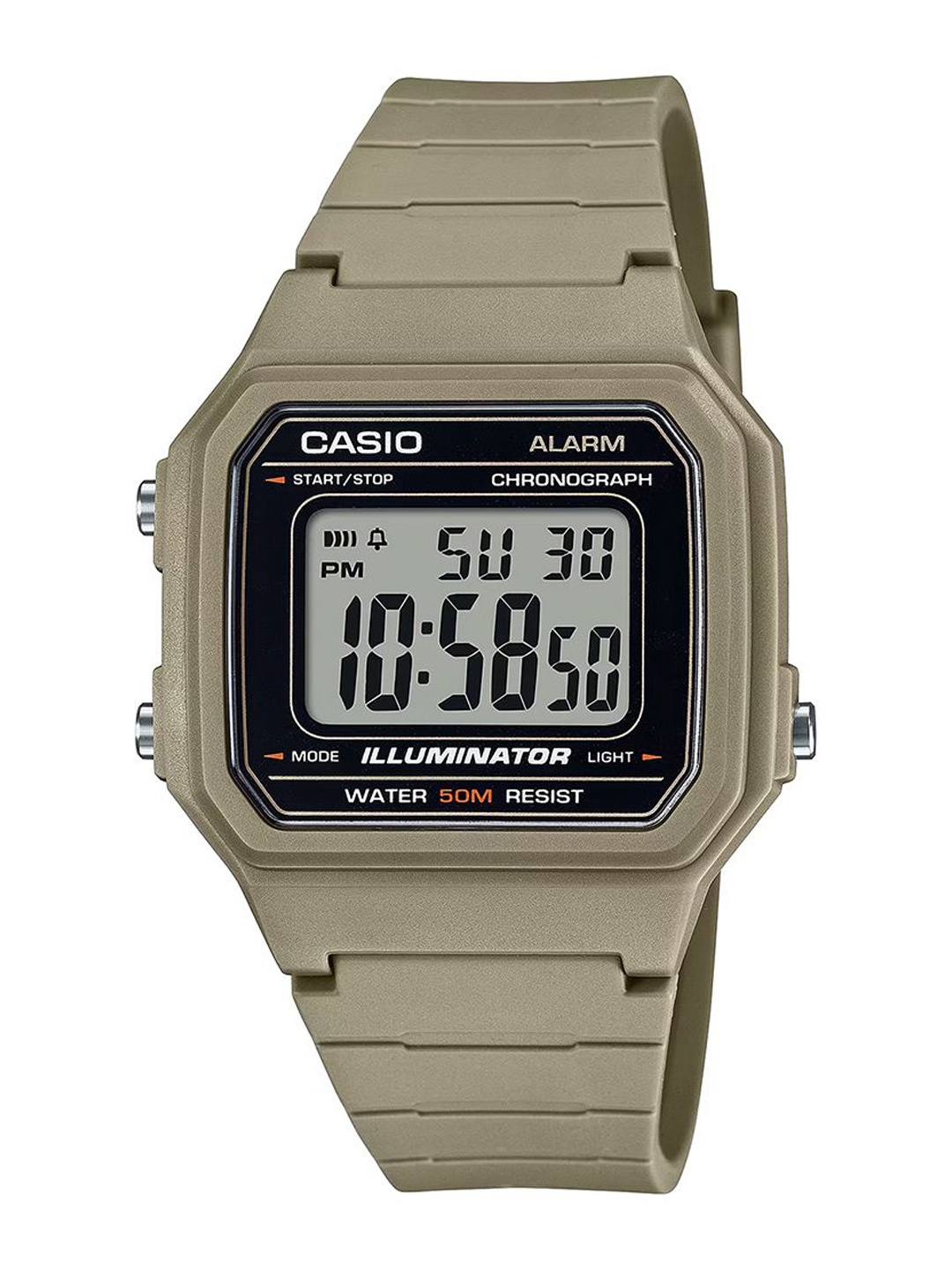 

CASIO Unisex Dial & Cuff Straps Digital Watch I131, Brown