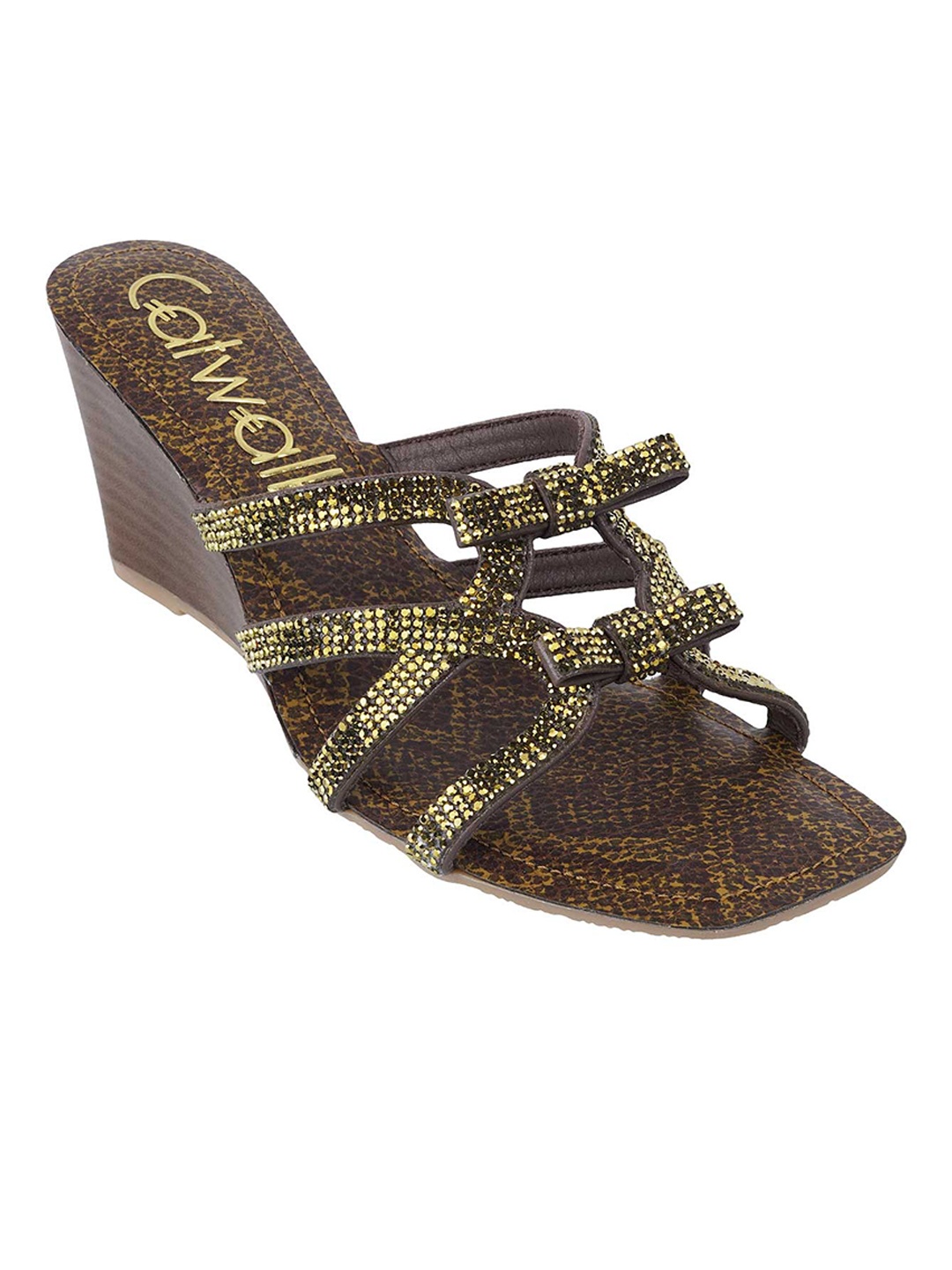 

Catwalk Women Embellished Wedge Mules, Bronze