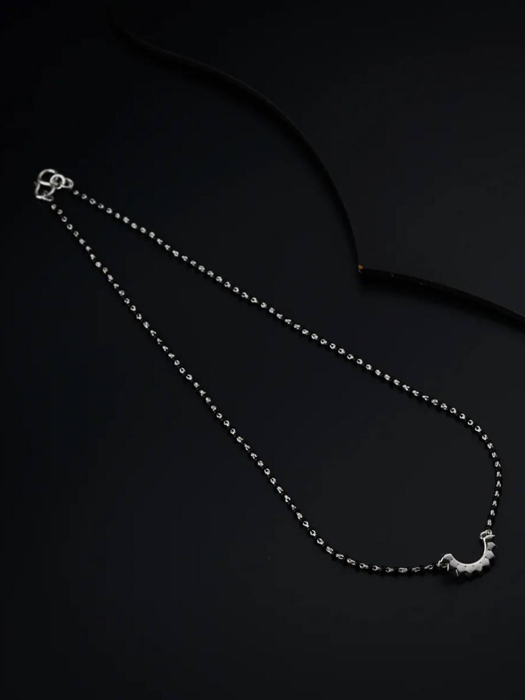 

House of Aadyaa Beaded Silver Mangalsutra