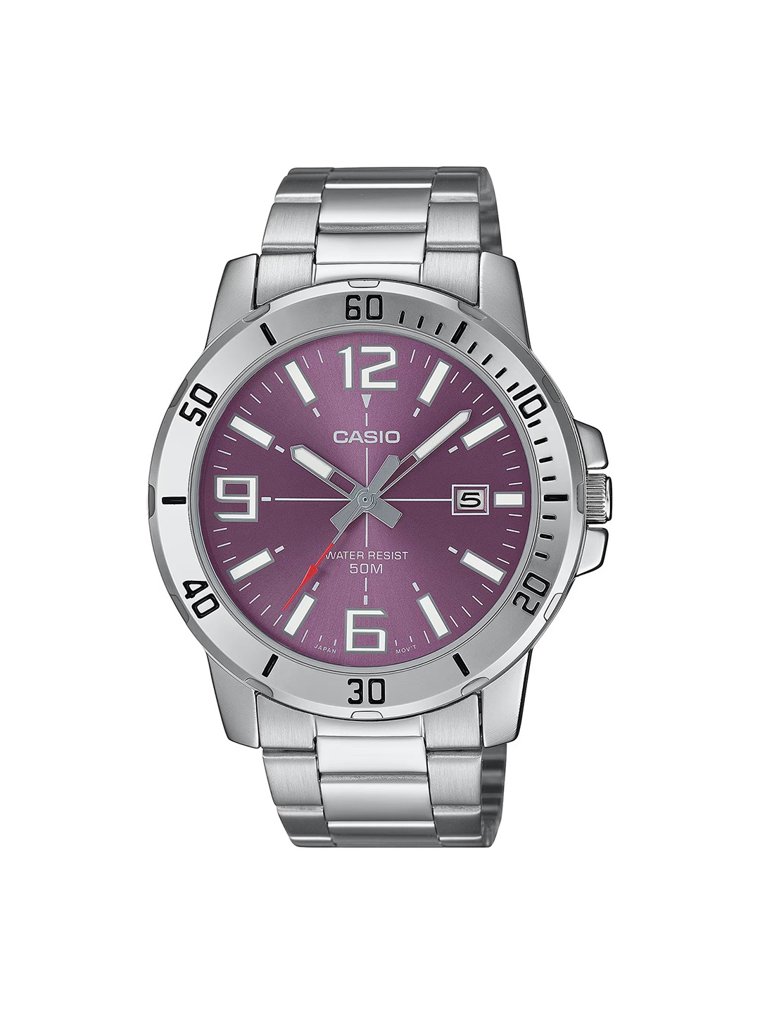 

CASIO Men Dial & Stainless Steel Cuff Straps Analogue Watch A2339, Silver