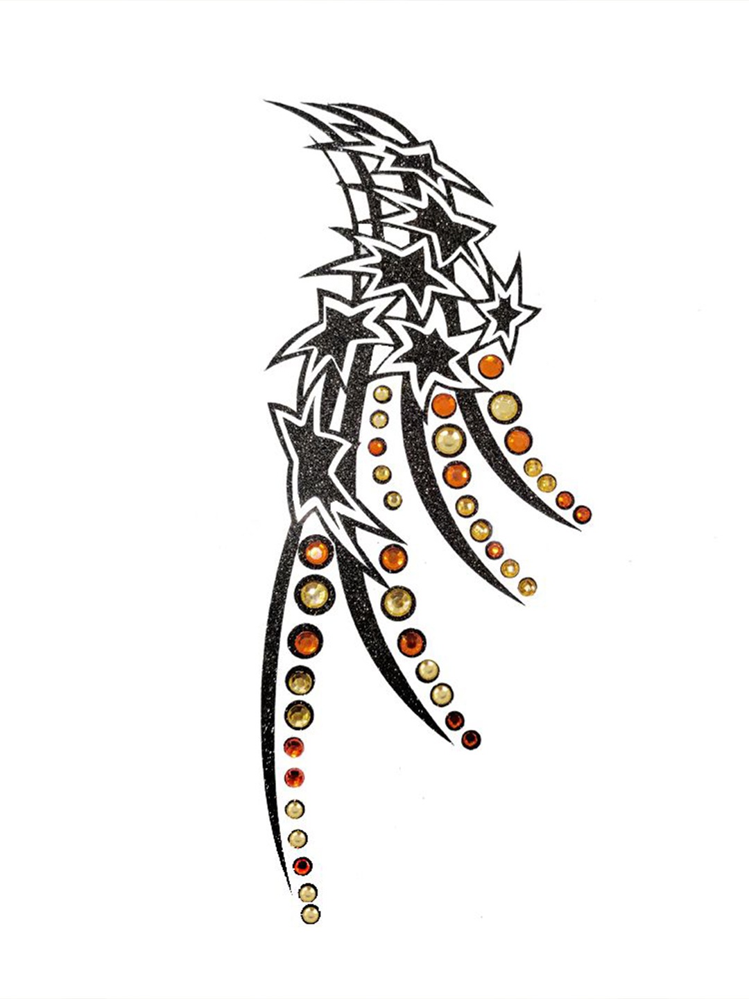

Comet Busters Body Jewel Temporary Tattoo, Black
