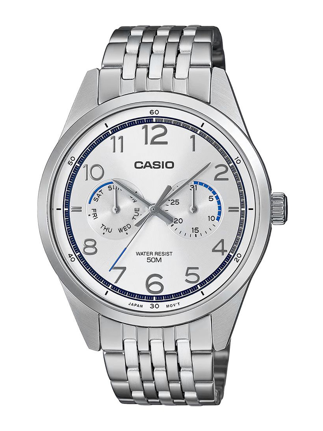 

CASIO Men Dial & Stainless Steel Cuff Straps Analogue Watch A2333, Silver