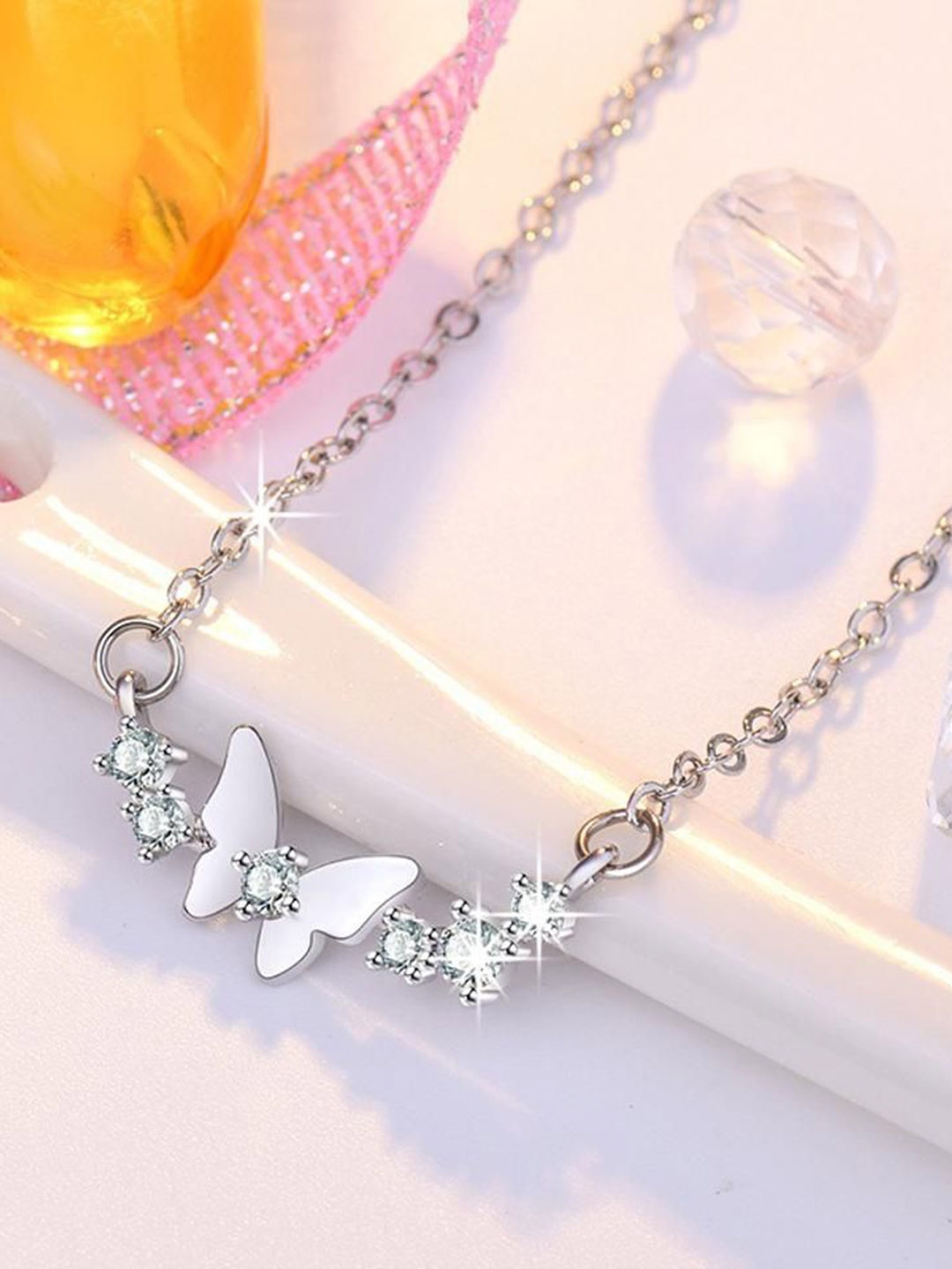 

MYKI Silver-Plated Contemporary Pendants with Chains