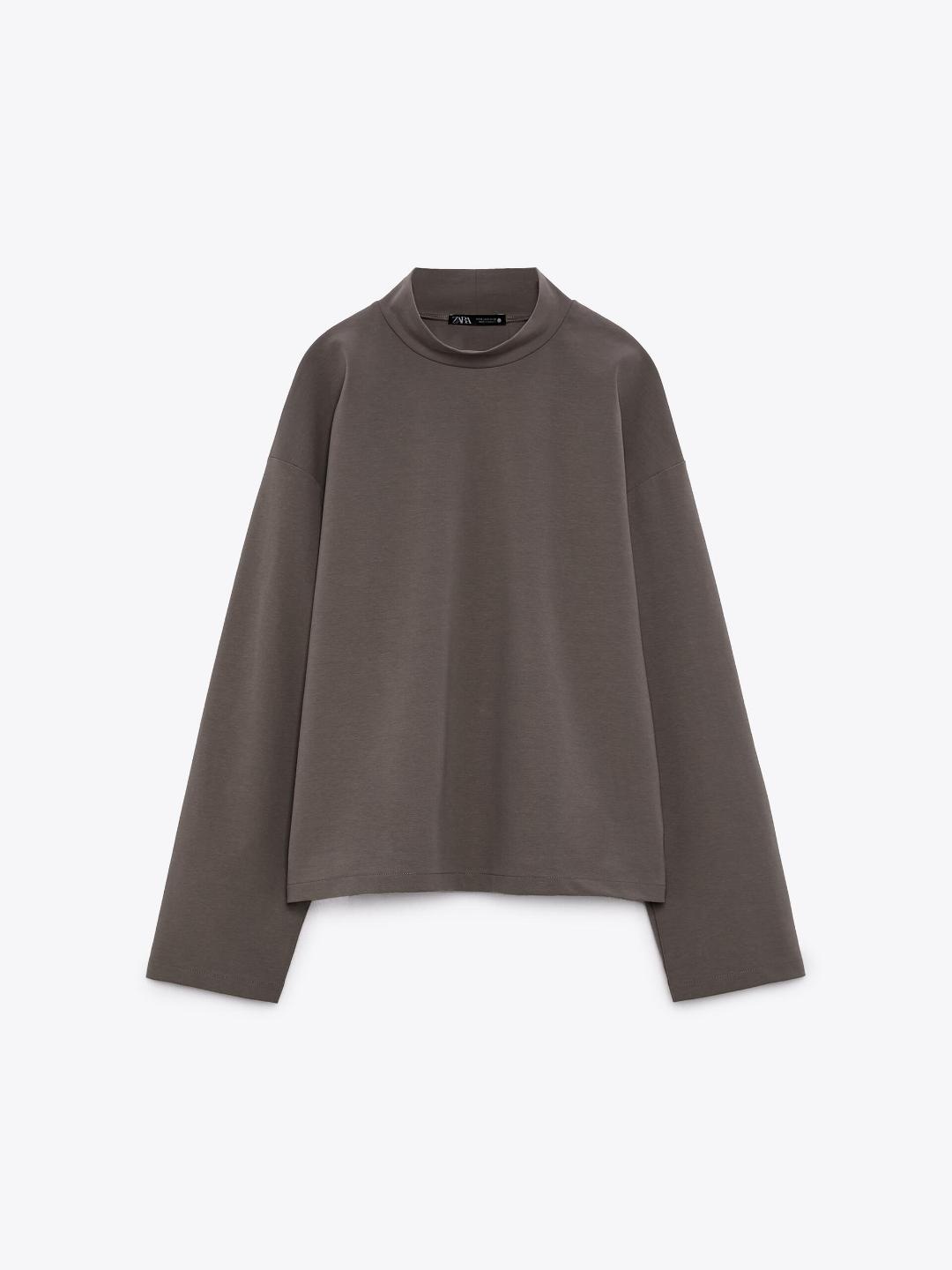 

ZARA Women Taupe Sweatshirts