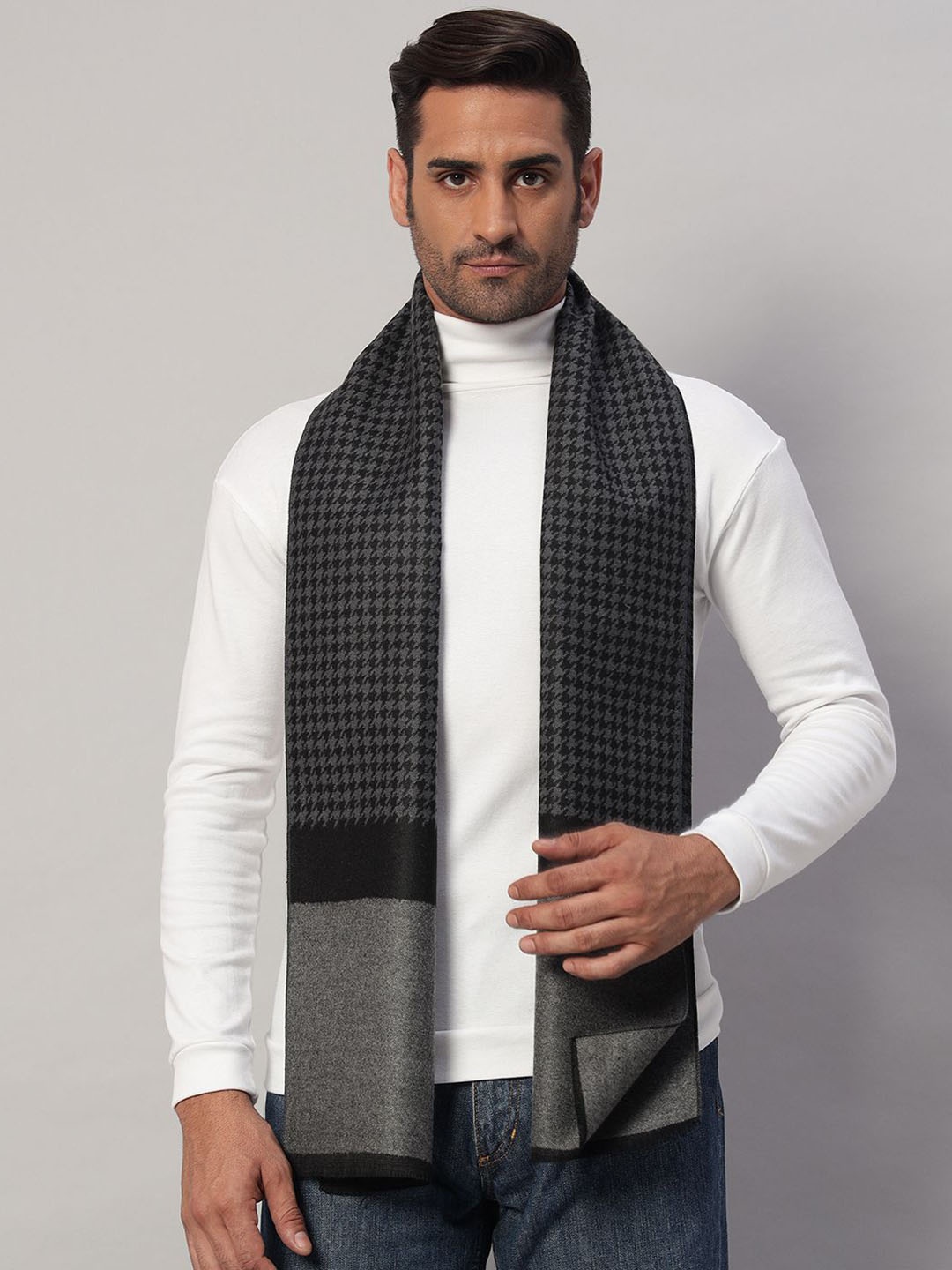 

HANDICRAFT PALACE Men Merino Wool Winter Mufflers, Grey
