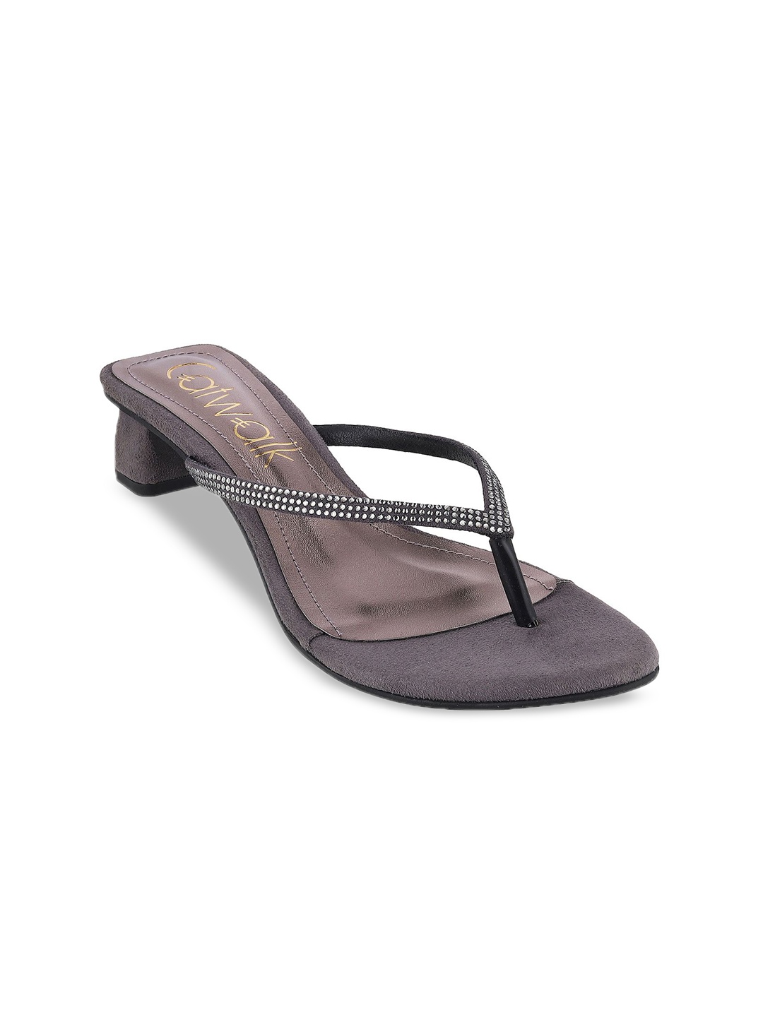 

Catwalk Synthetic Block Heel Sandals, Grey