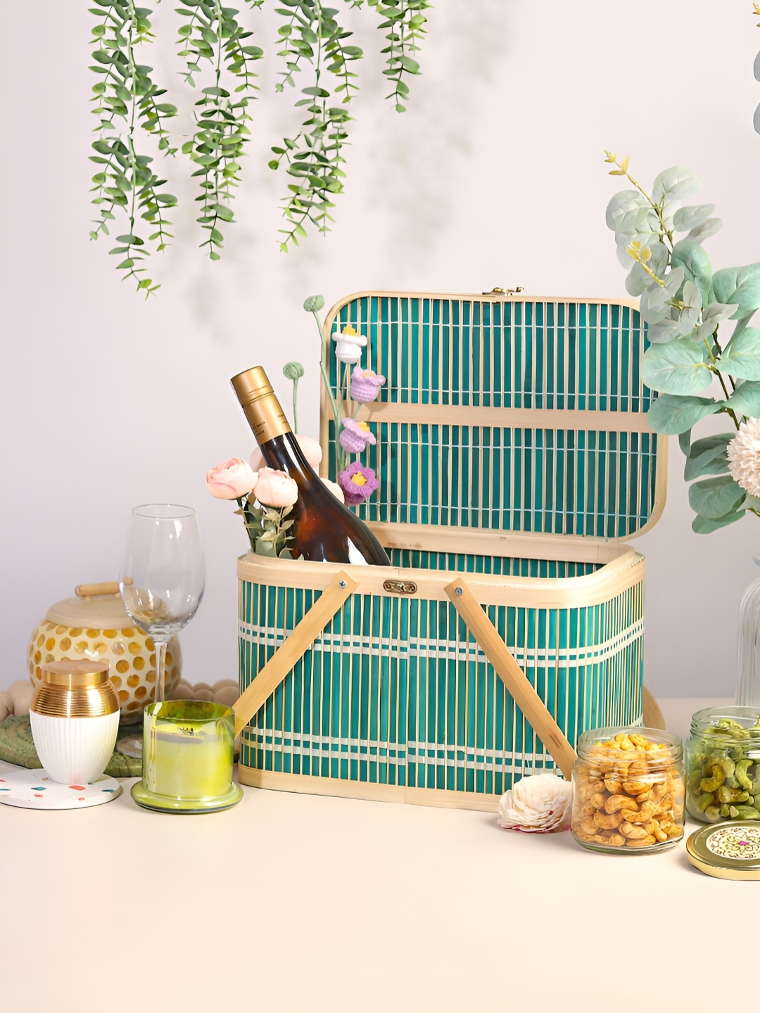 

HABERE INDIA Green Reusable Multi-Utility Bamboo Organiser