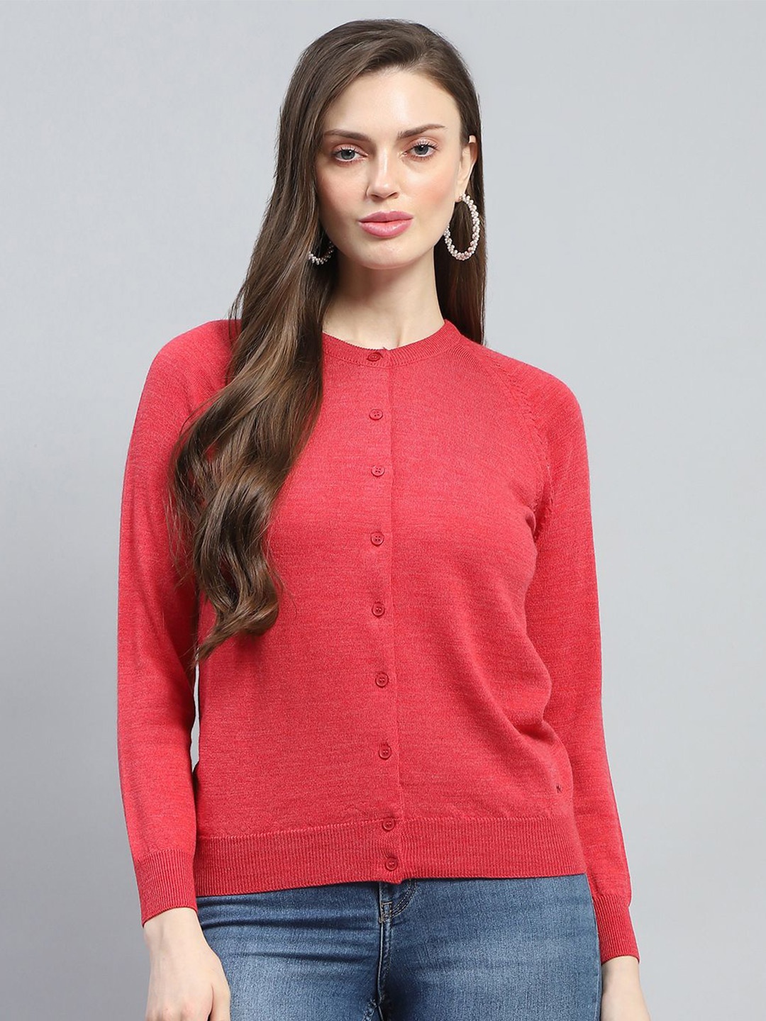 

Monte Carlo Women Woollen Cardigan, Red