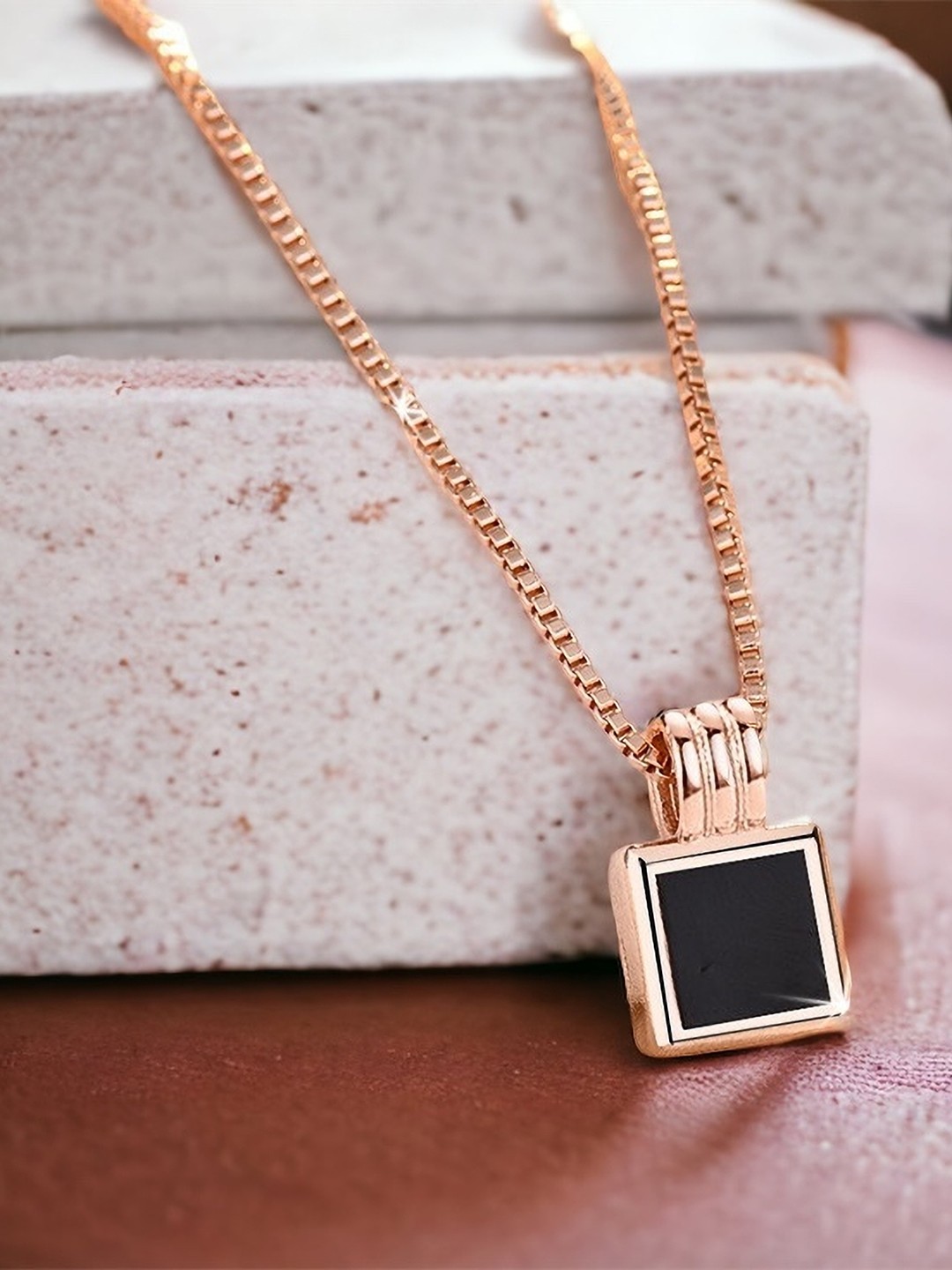 

MYKI Rose Gold-Plated Contemporary Pendants with Chains