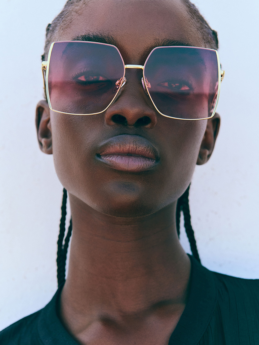 

H&M Square Sunglasses, Gold