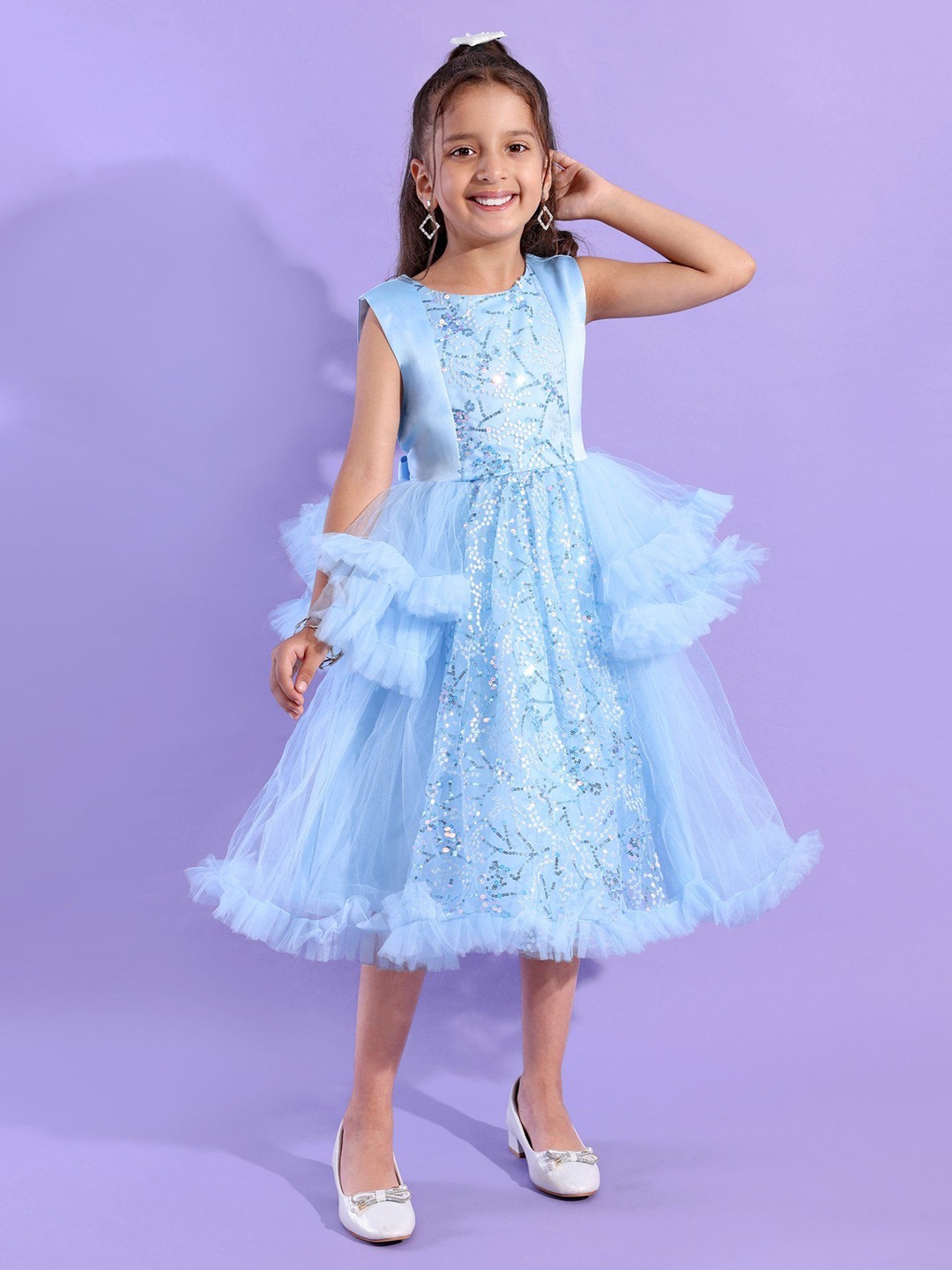 

Mark & Mia Girls Embellished Fit & Flare Dress, Blue