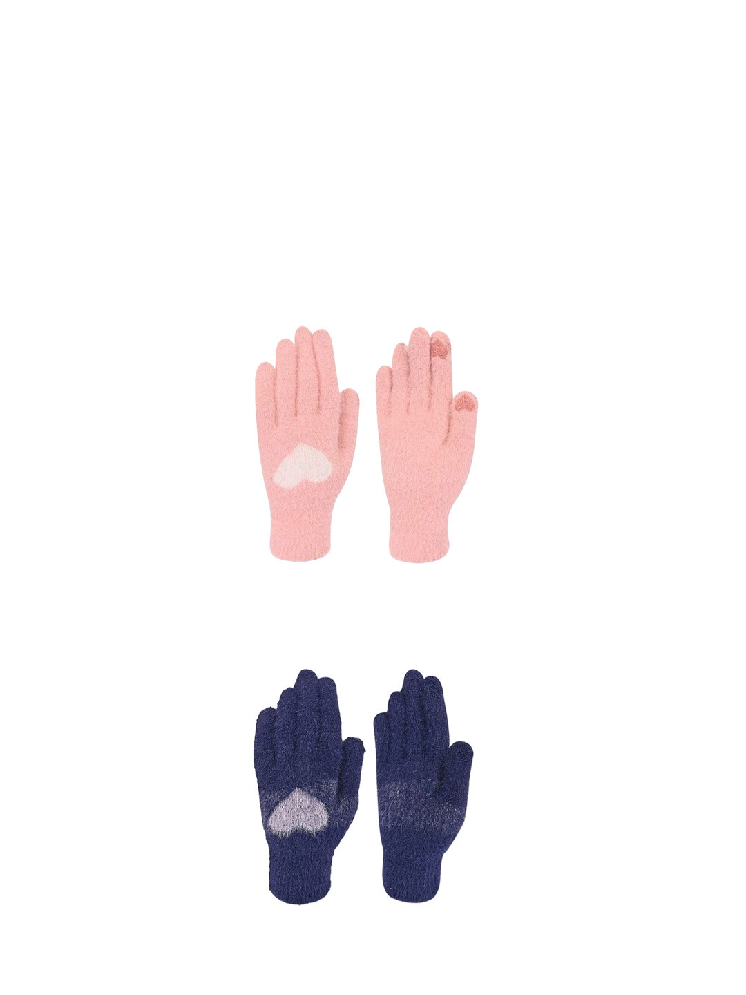 

LOOM LEGACY Women Acrylic Touchscreen Gloves, Blue