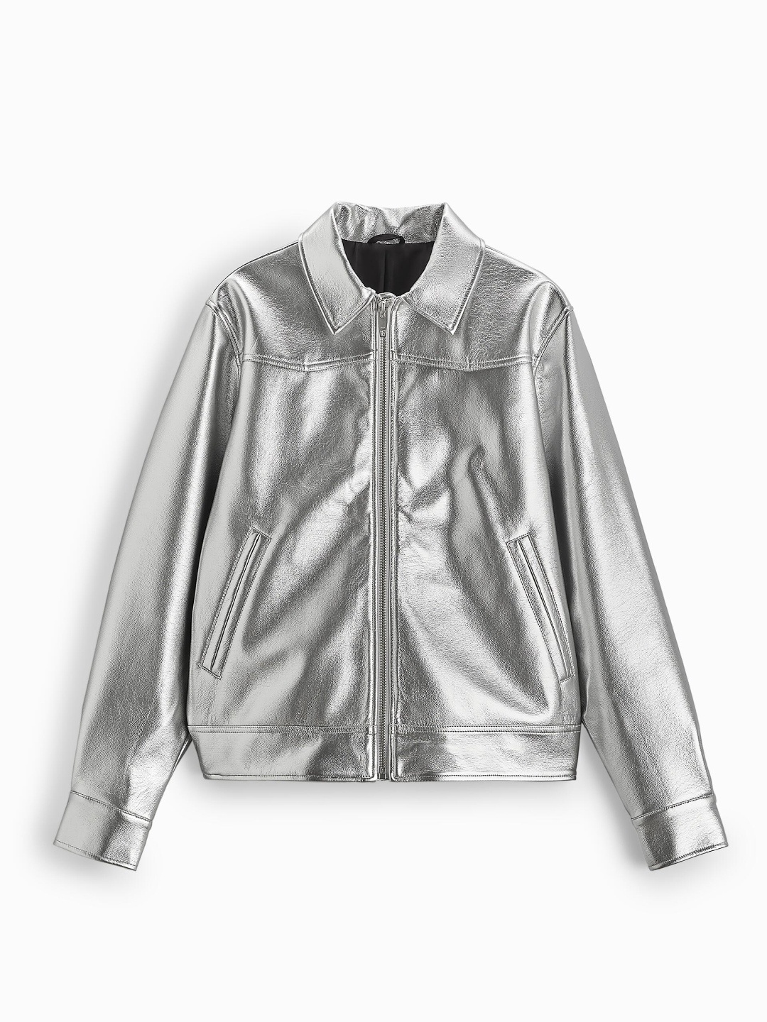 

ZARA Men Silver Jackets