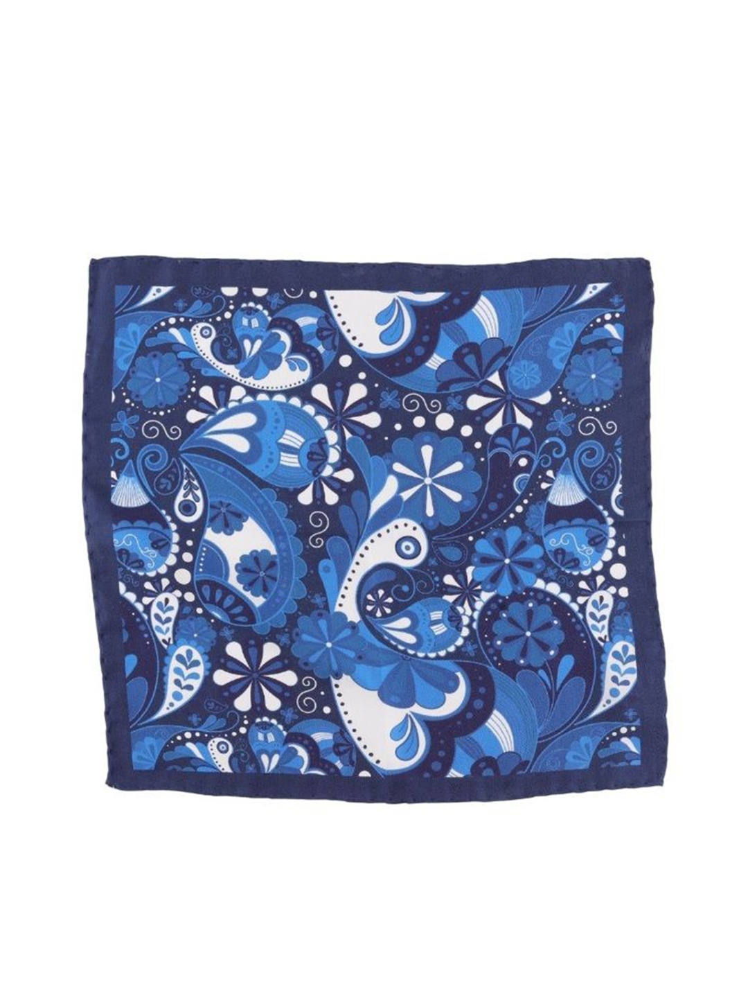 

The Tie Hub Printed Silk Pocket Squares, Blue