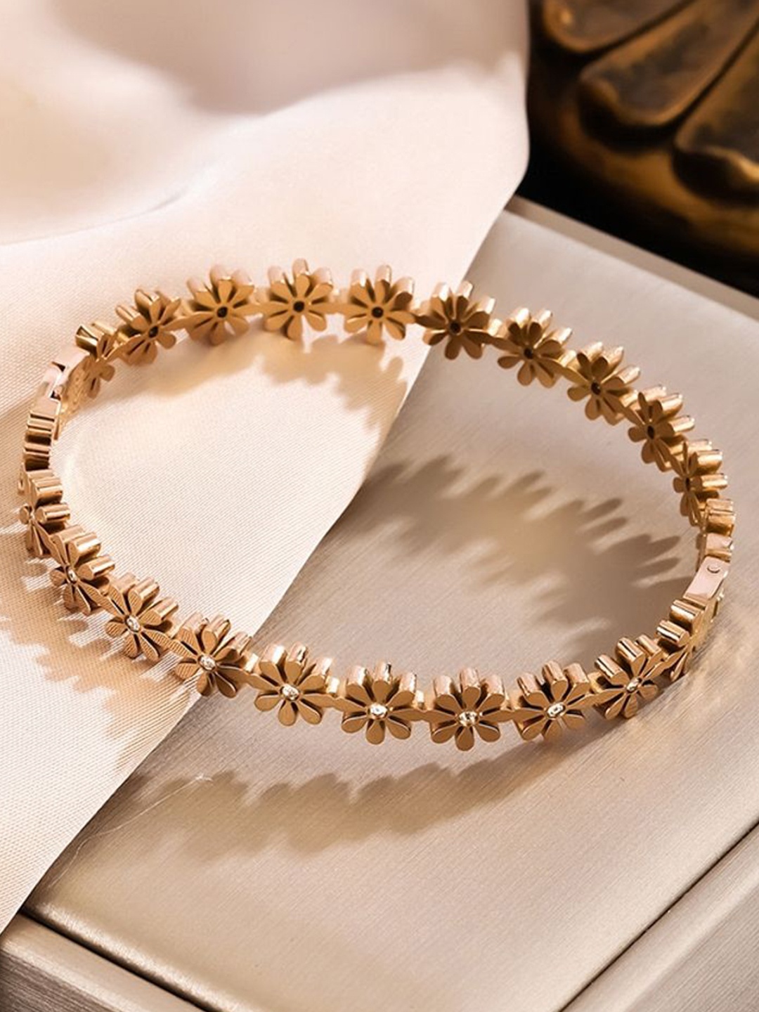 

MYKI Rose Gold-Plated Stainless Steel Kada Bracelet
