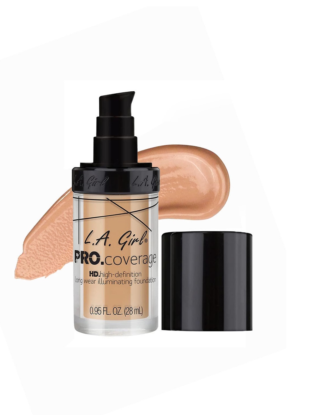 

L.A Girl GLM642 Fair PRO Coverage High Definition Long Wear Illuminating Foundation, Beige