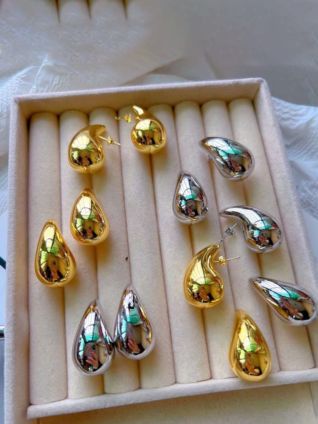 

ZIVOM Anti Tarnish 18KT Gold-Plated Teardrop Shaped Studs
