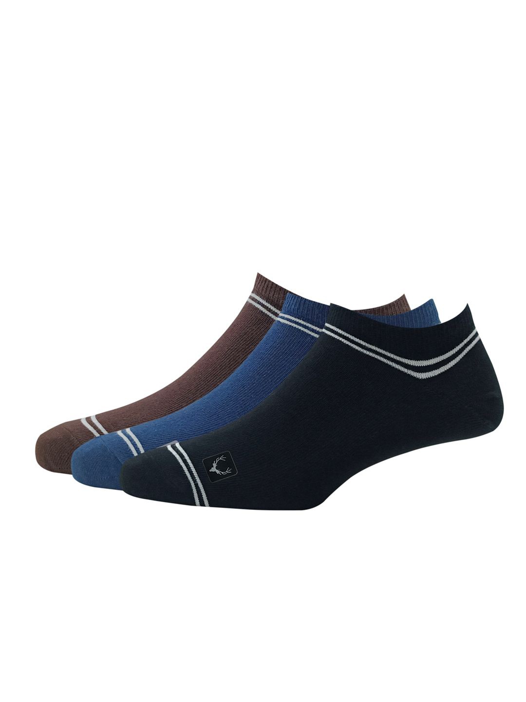 

Allen Solly Men Pack Of 3 Striped Ankle-Length Socks, Brown