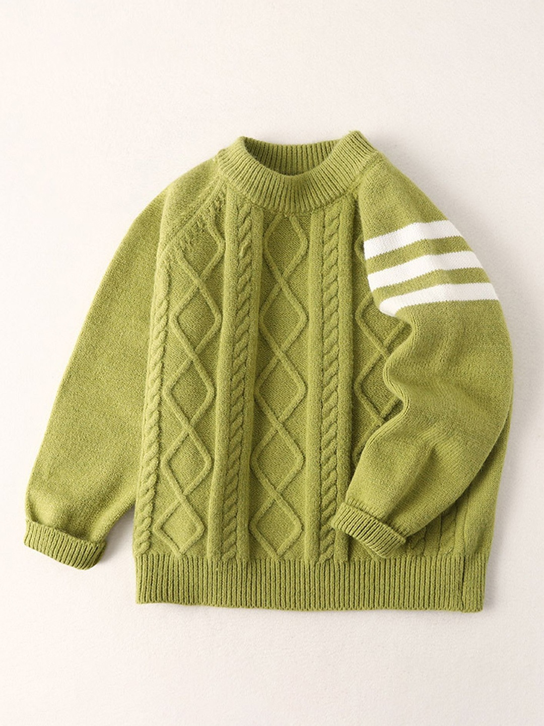 

LULU & SKY Girls Solid Long Sleeves Pullover, Green
