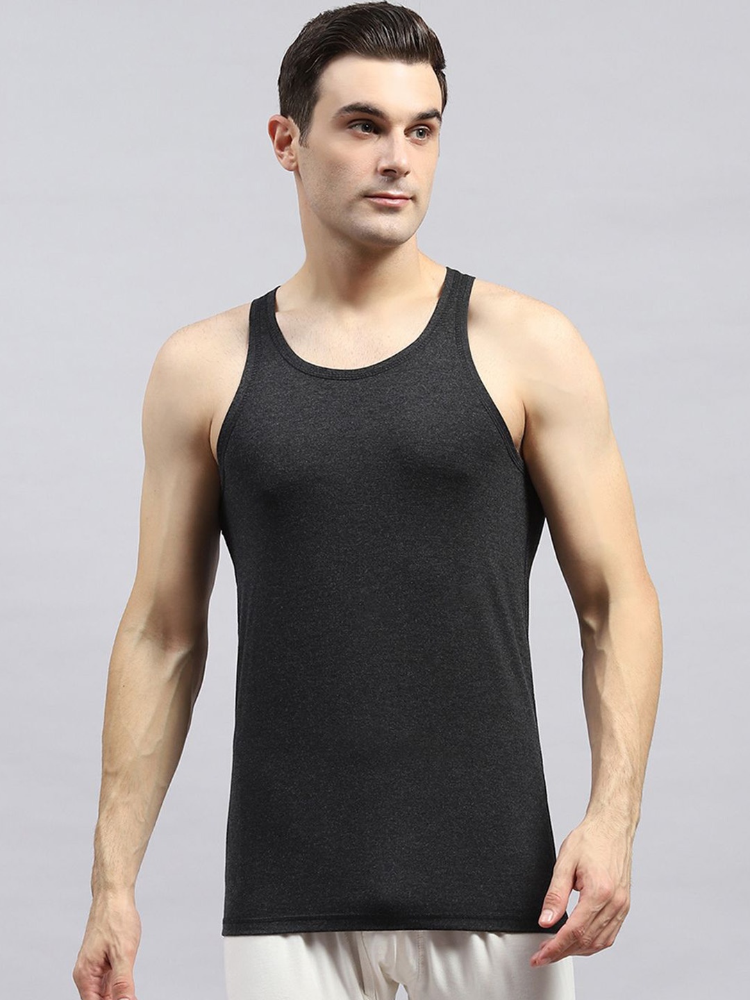 

Monte Carlo Men Round Neck Thermal Tops, Black