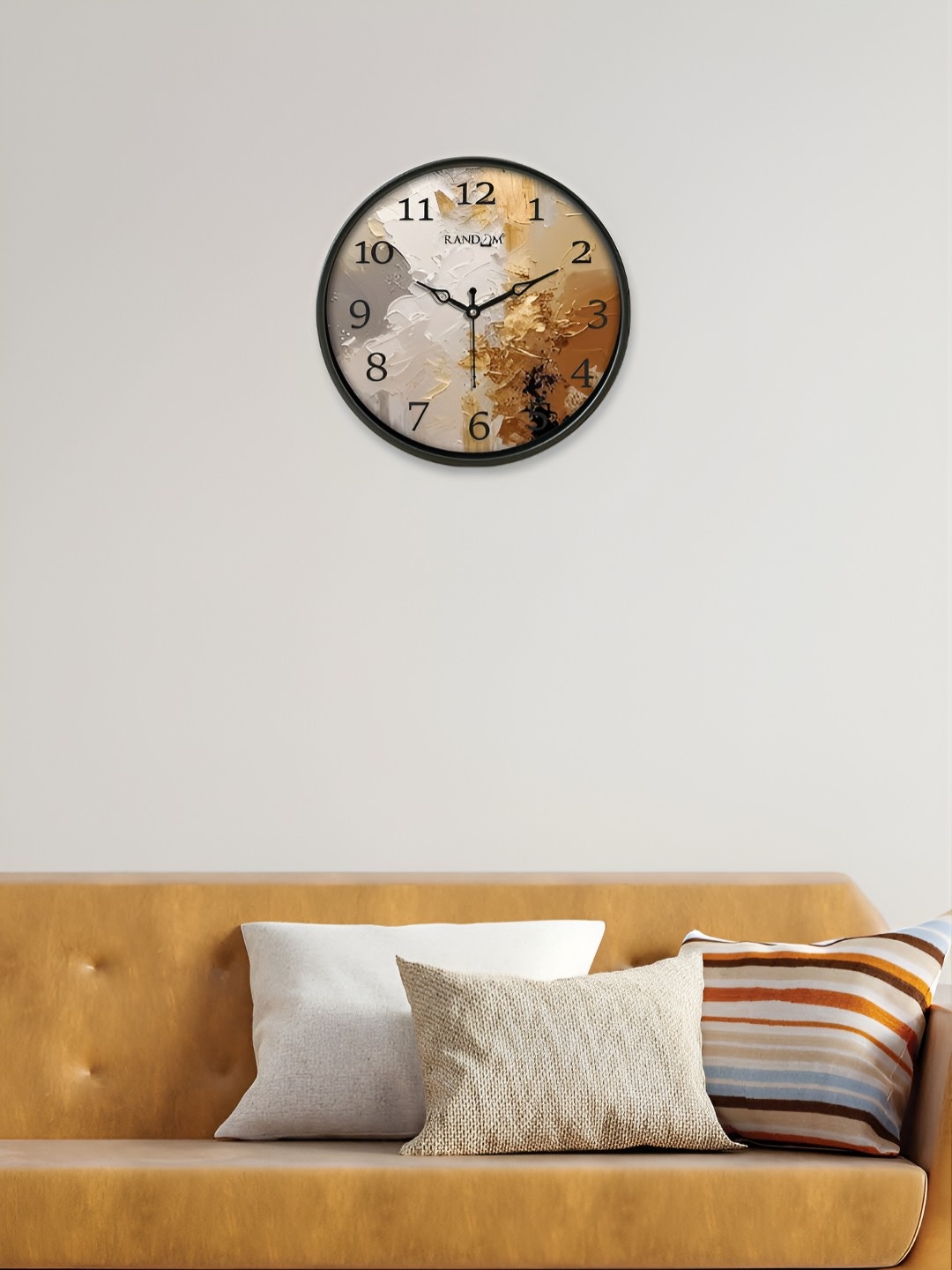 

Aura Grey & Brown Printed Contemporary Wall Clock