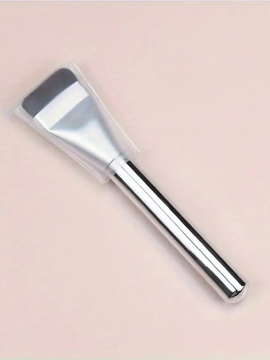 

Facejewel Set Of Makeup Brush With Mushroom Puff, Silver