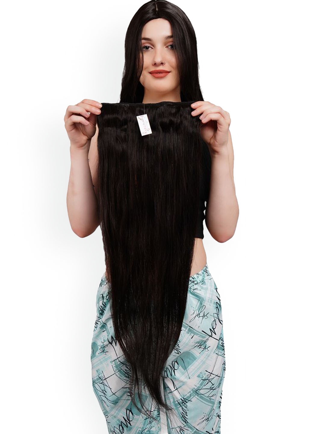 

RITZKART Straight Clip In Human Hair Extension - Dark Brown - 16-30 Inch