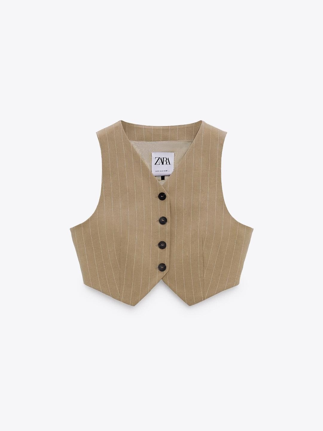 

ZARA Women Brown Waistcoat