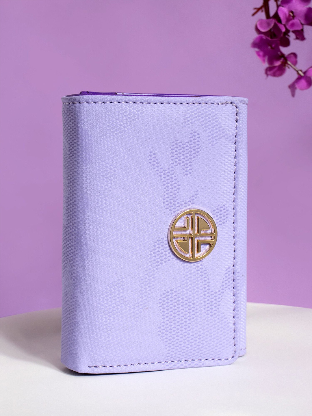 

Carlton London Women PU Two Fold Wallet, Purple