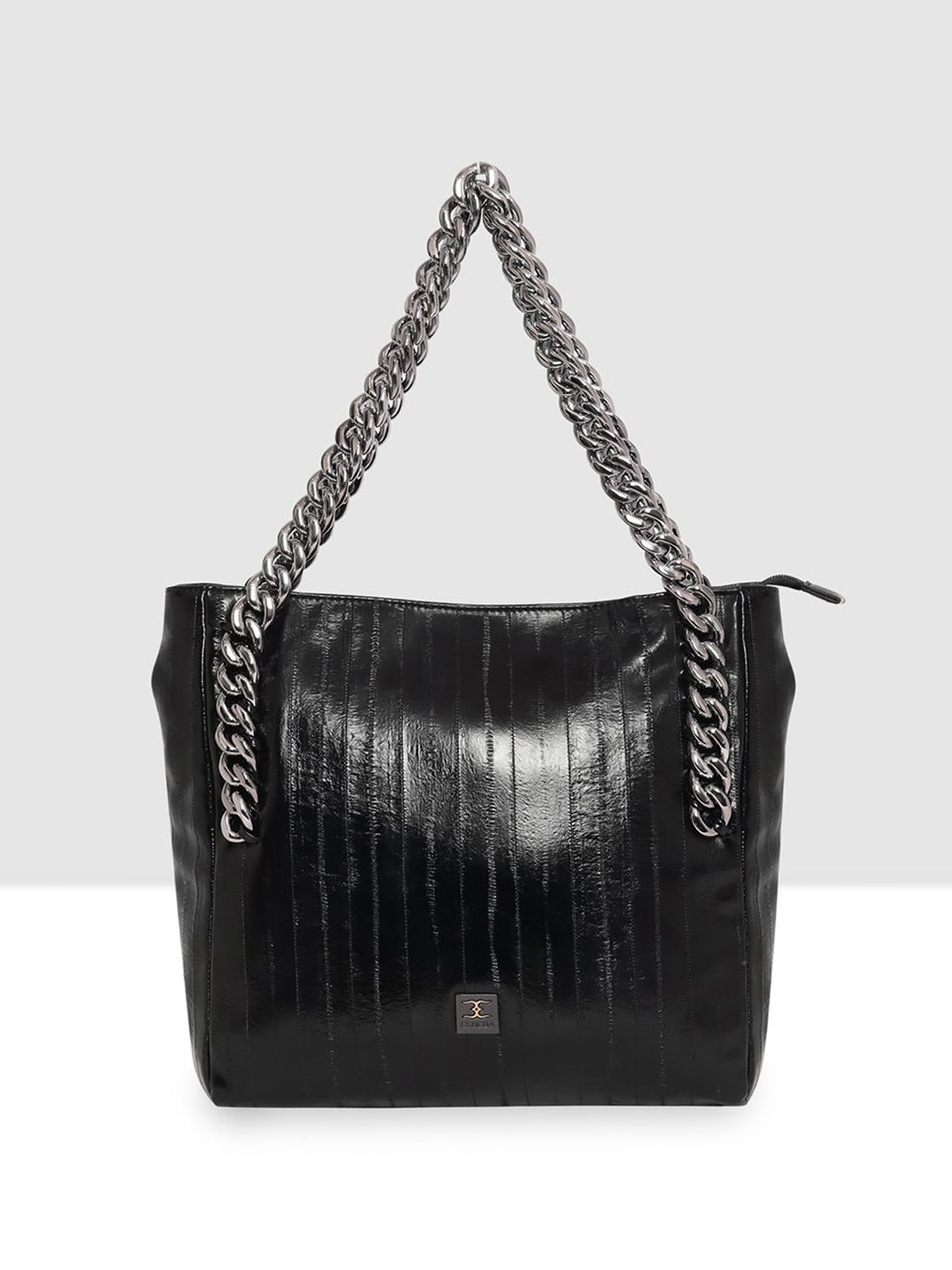 

ESBEDA Women Textured Structured Shoulder Bag, Black