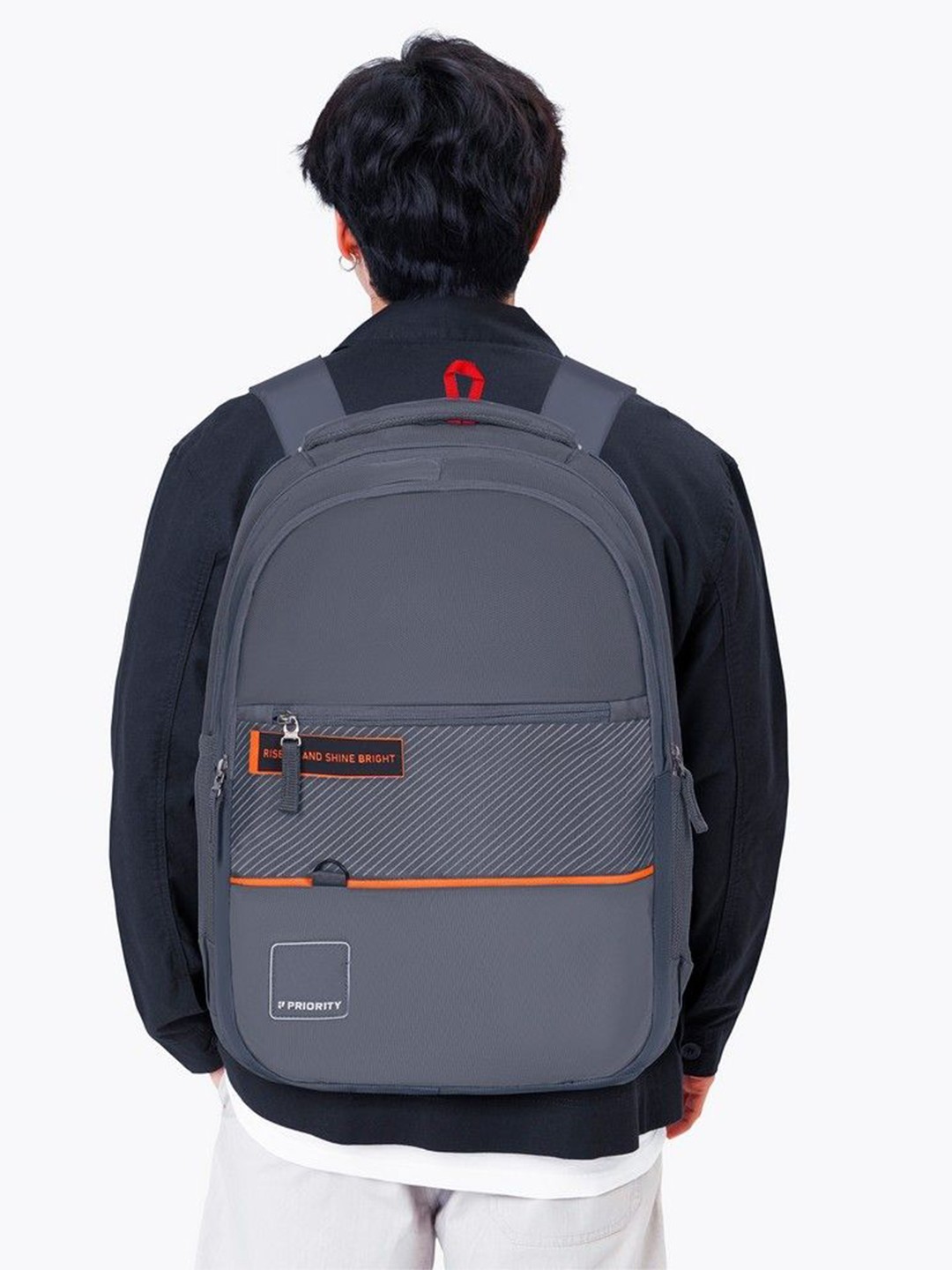 

Priority Unisex 18 Inch Solid College Backpack, Grey
