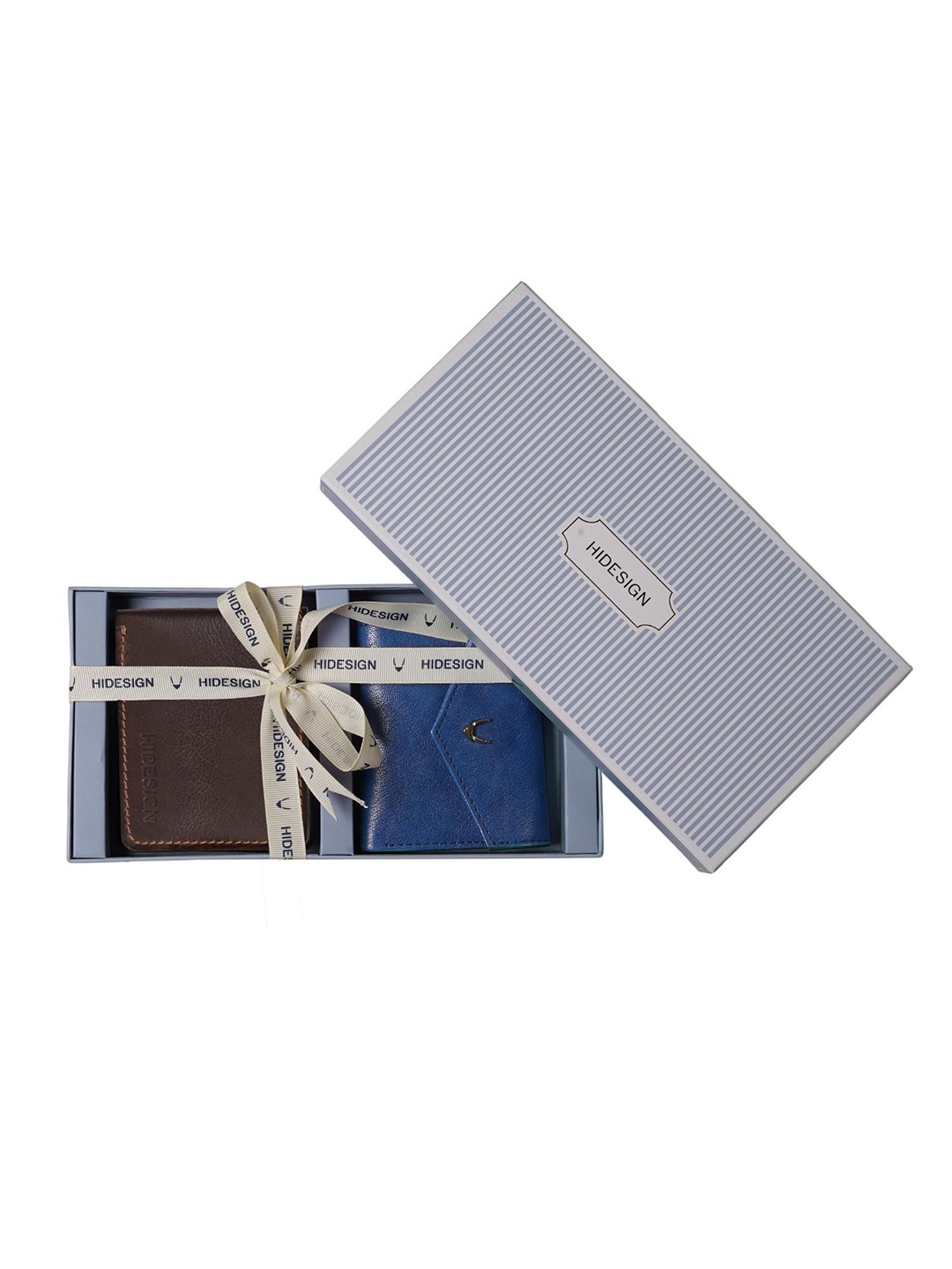 

Hidesign Men Pack Of 2 Leather Two Fold Wallet, Blue