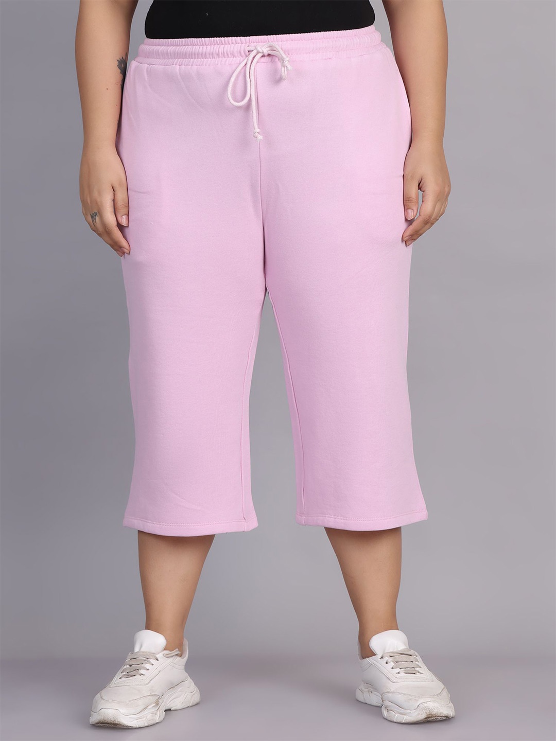 

Rute Women Plus Size Pure Cotton Capris, Pink