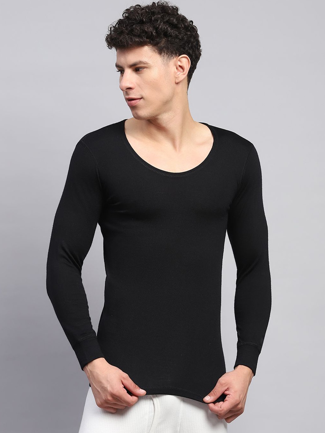 

Monte Carlo Men Long Sleeved Thermal Tops, Black