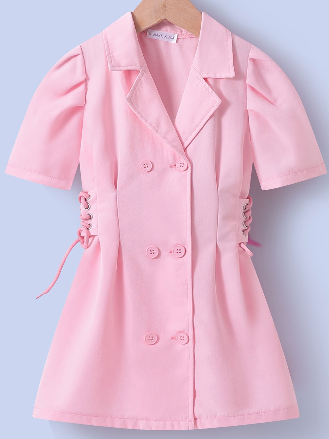 

Mark & Mia Girls Shirt Collar Shirt Dress, Pink