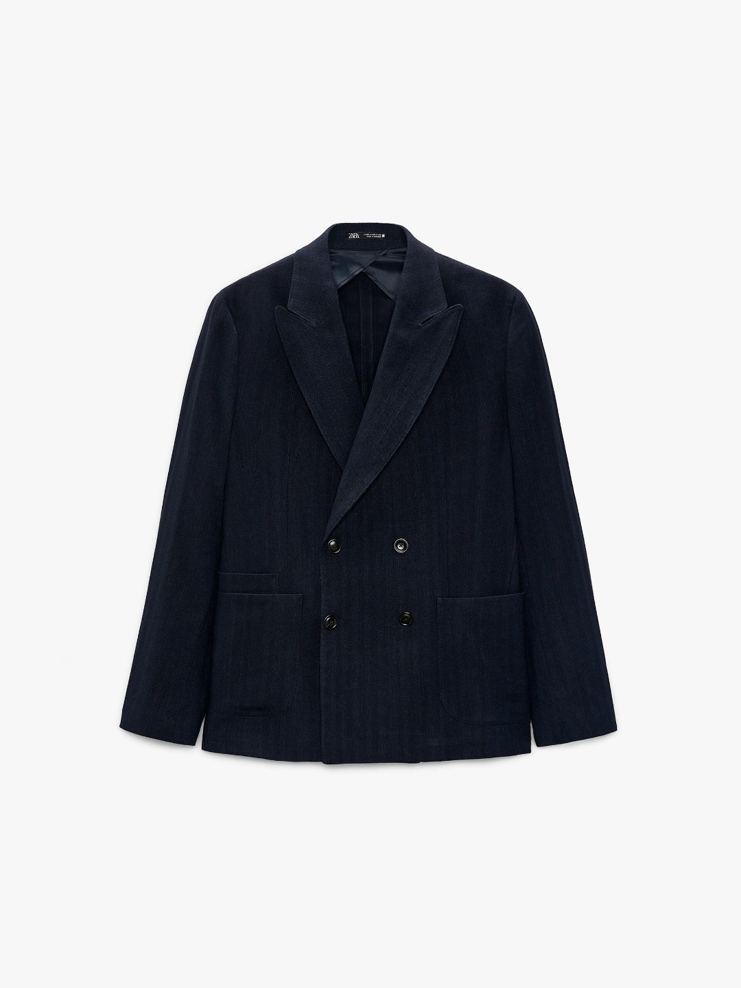 

ZARA Men Navy Blue Blazers