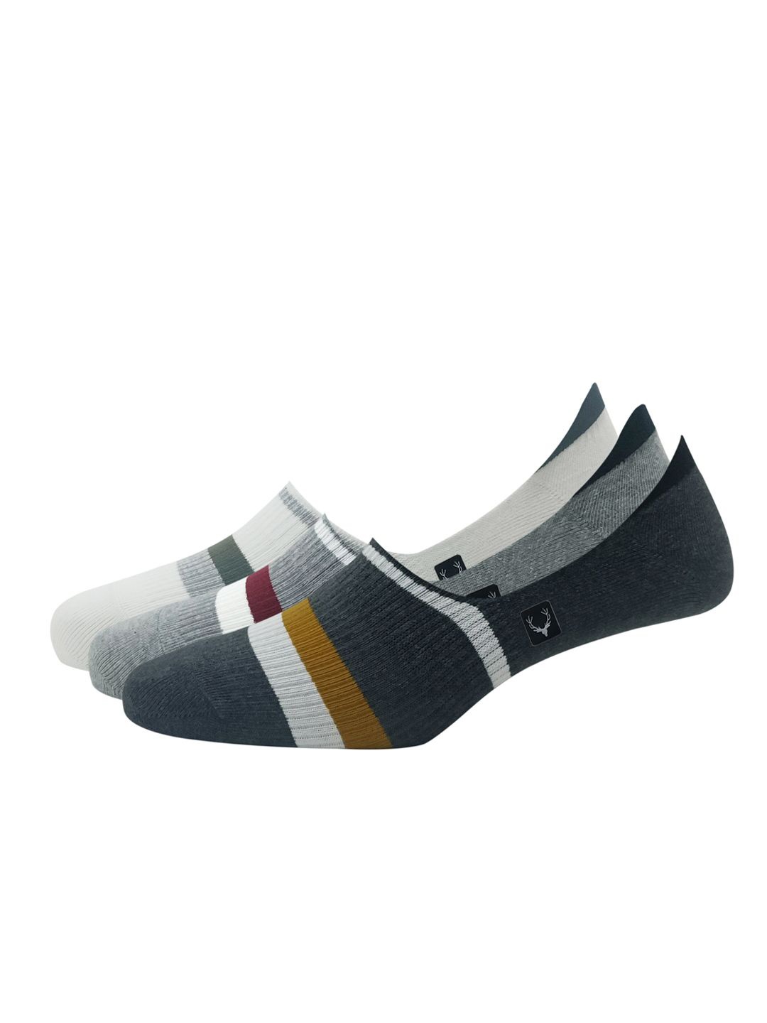

Allen Solly Men Pack Of 3 Colourblocked Shoe Liner Socks, White