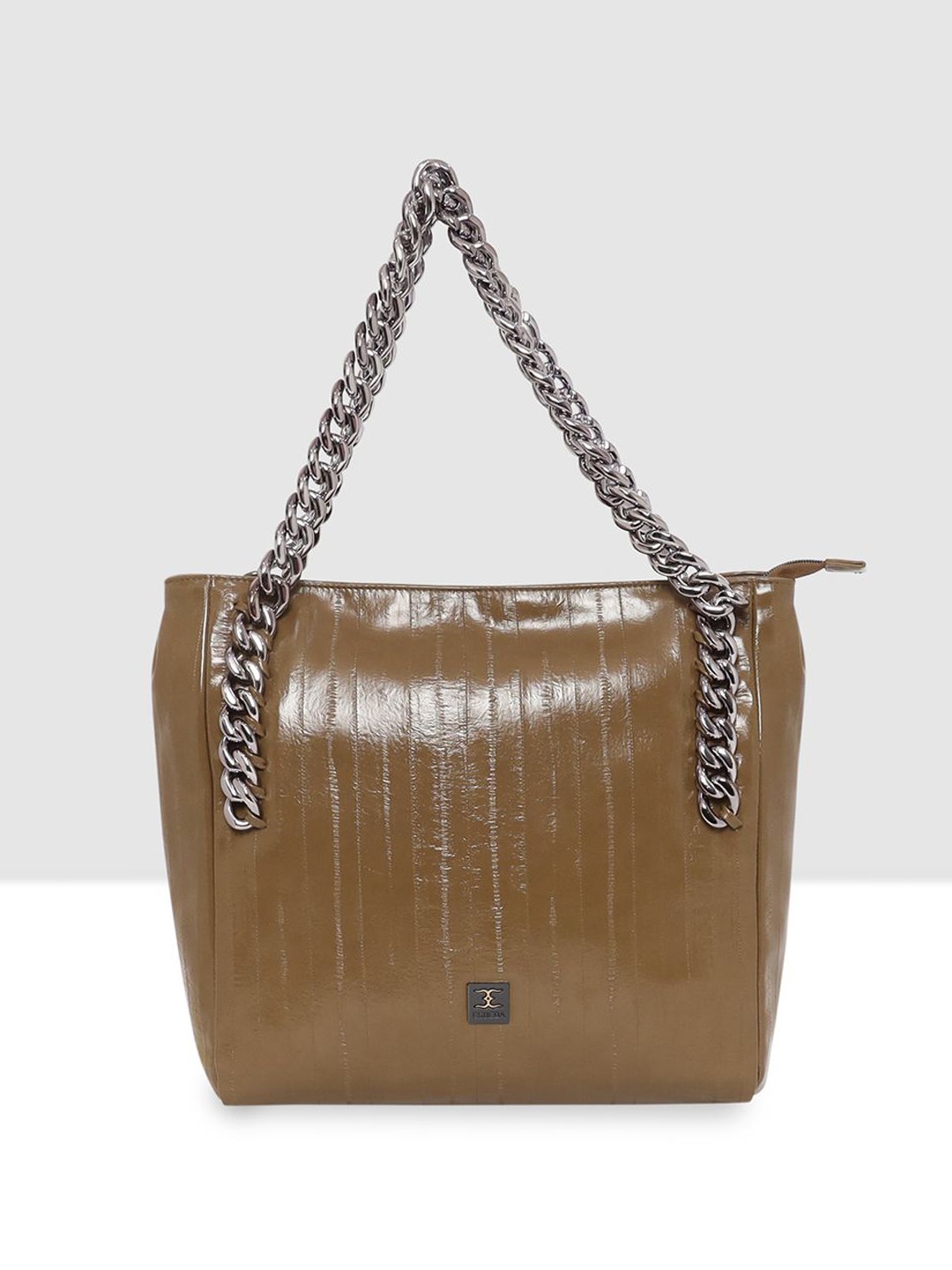 

ESBEDA Women Textured Structured Shoulder Bag, Coffee brown